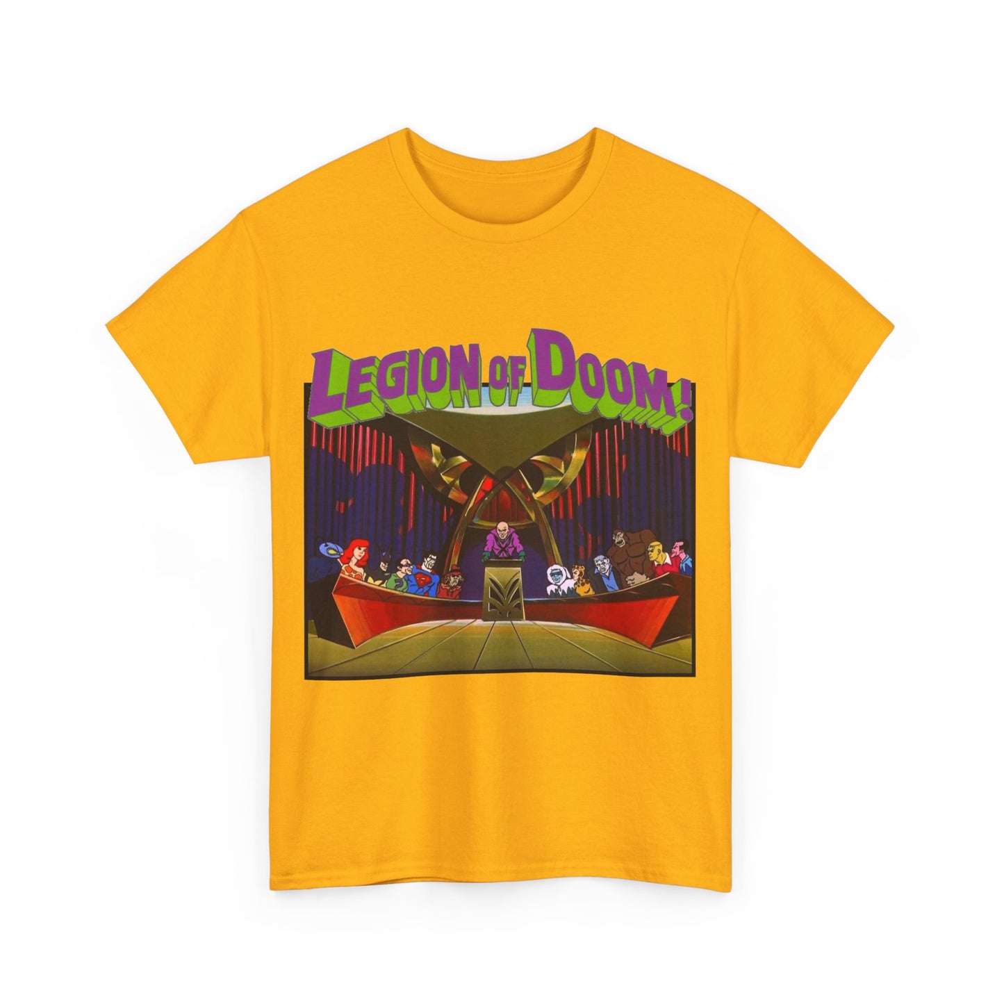 Legion of Doom T-Shirt - Super Friends Cartoon - Lex Luthor, Grodd, Brainiac, Giganta, Riddler, Bizarro, Scarecrow, Hanna-Barbera Animation