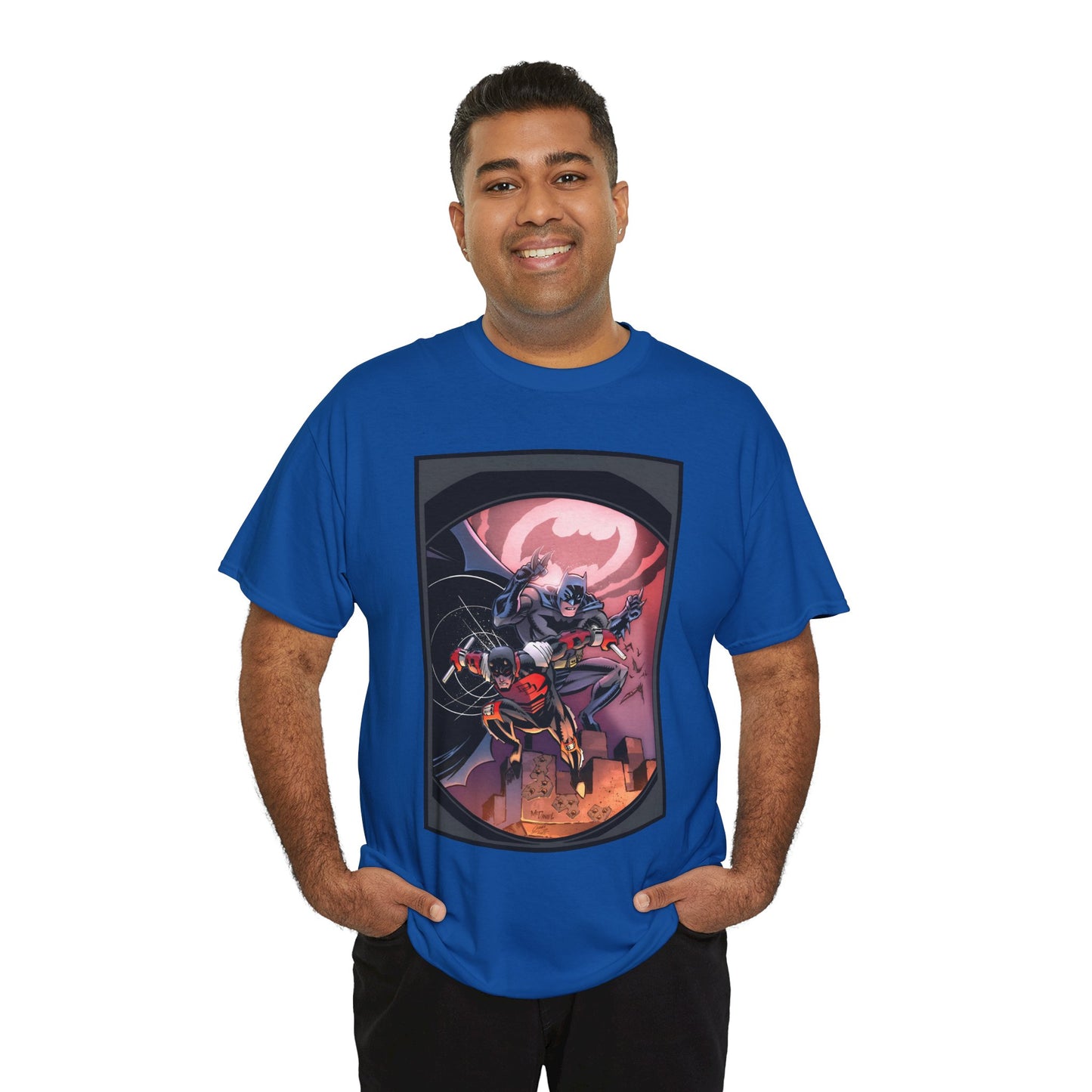Batman & Daredevil T-Shirt - Scott McDaniel Art - DC Comics & Marvel Comics