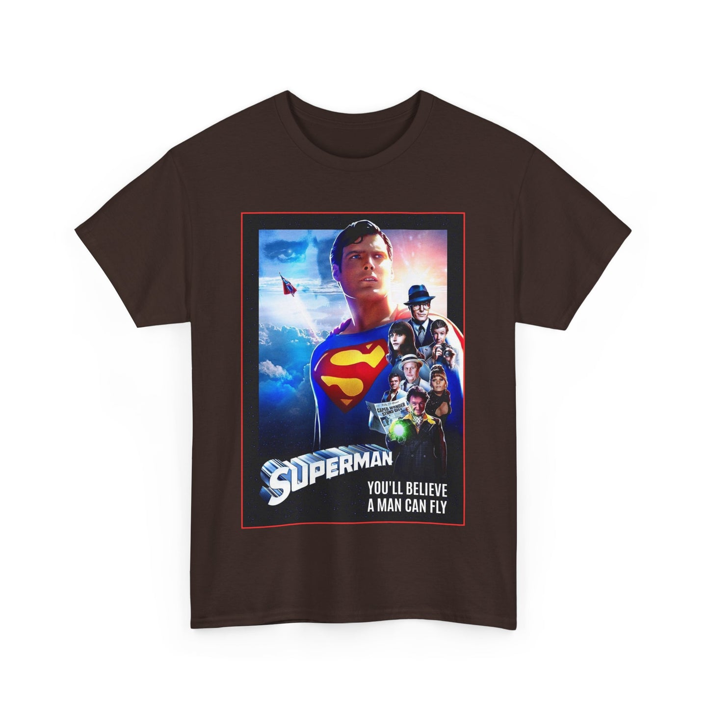 Superman The Movie T-Shirt - Christopher Reeve, Gene Hackman, Margot Kidder - Beloved 1970s Warner Brothers Movie - Krypton, Smallville, Metropolis - DC Comics