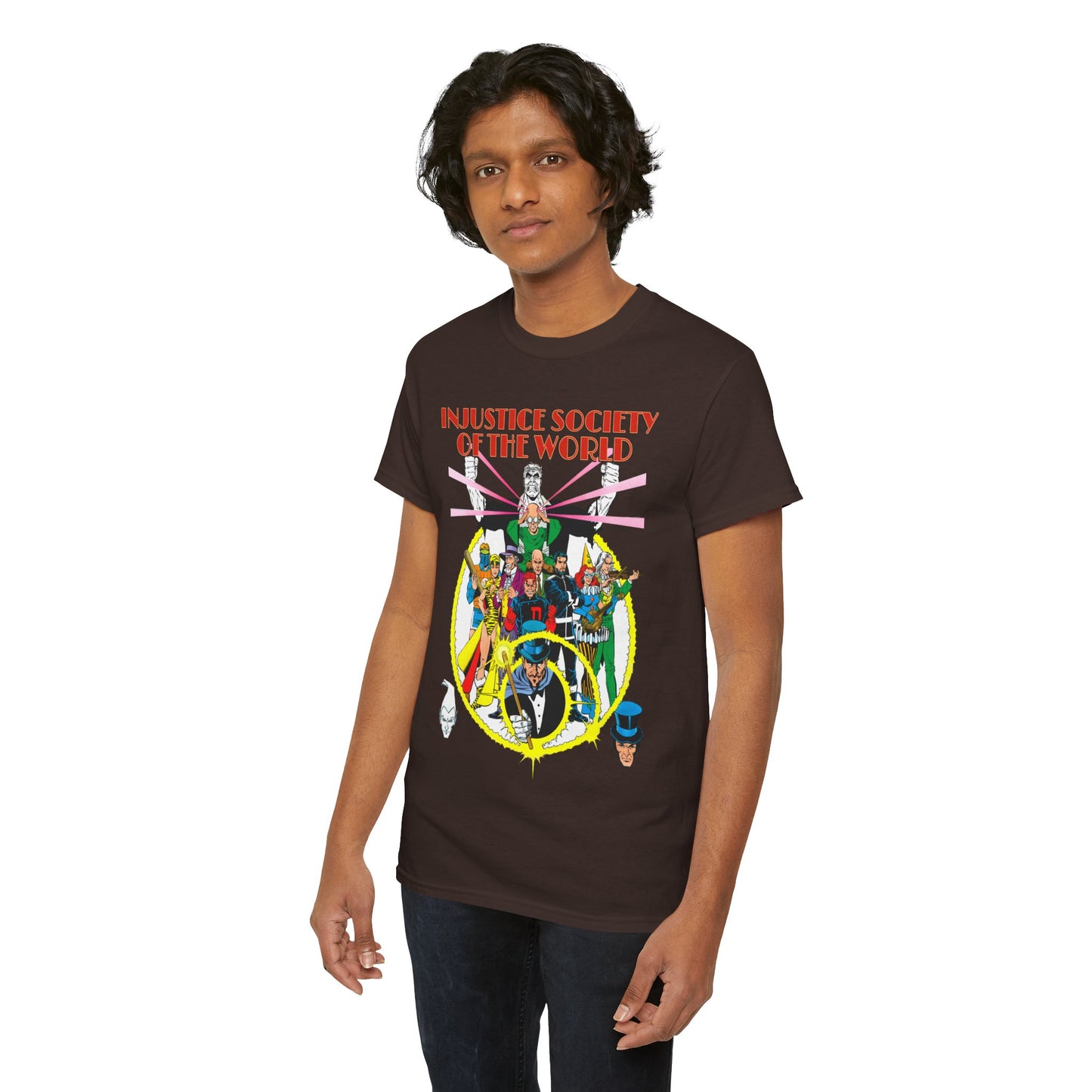 Injustice Society of America T-Shirt - George Perez Art - Justice Society/JSA Foes - Solomon Grundy, Huntress, Per Degaton, The Shade, Vandal Savage - DC Comics - Golden Age