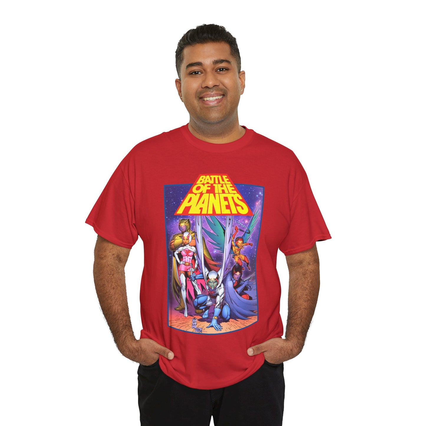 Battle of the Planets T-Shirt - Marc Silvestri Art - G-Force - Popular Gatchaman Cartoon - Mark, Jason, Princess, Keyop, and Tiny