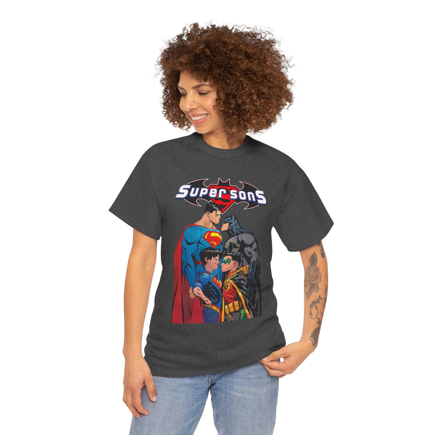 Super Sons T-Shirt - Jorge Jimenez Art - Superman, Batman, Jon Kent, Damian Wayne - DC Comics - Sons of Superman & Batman