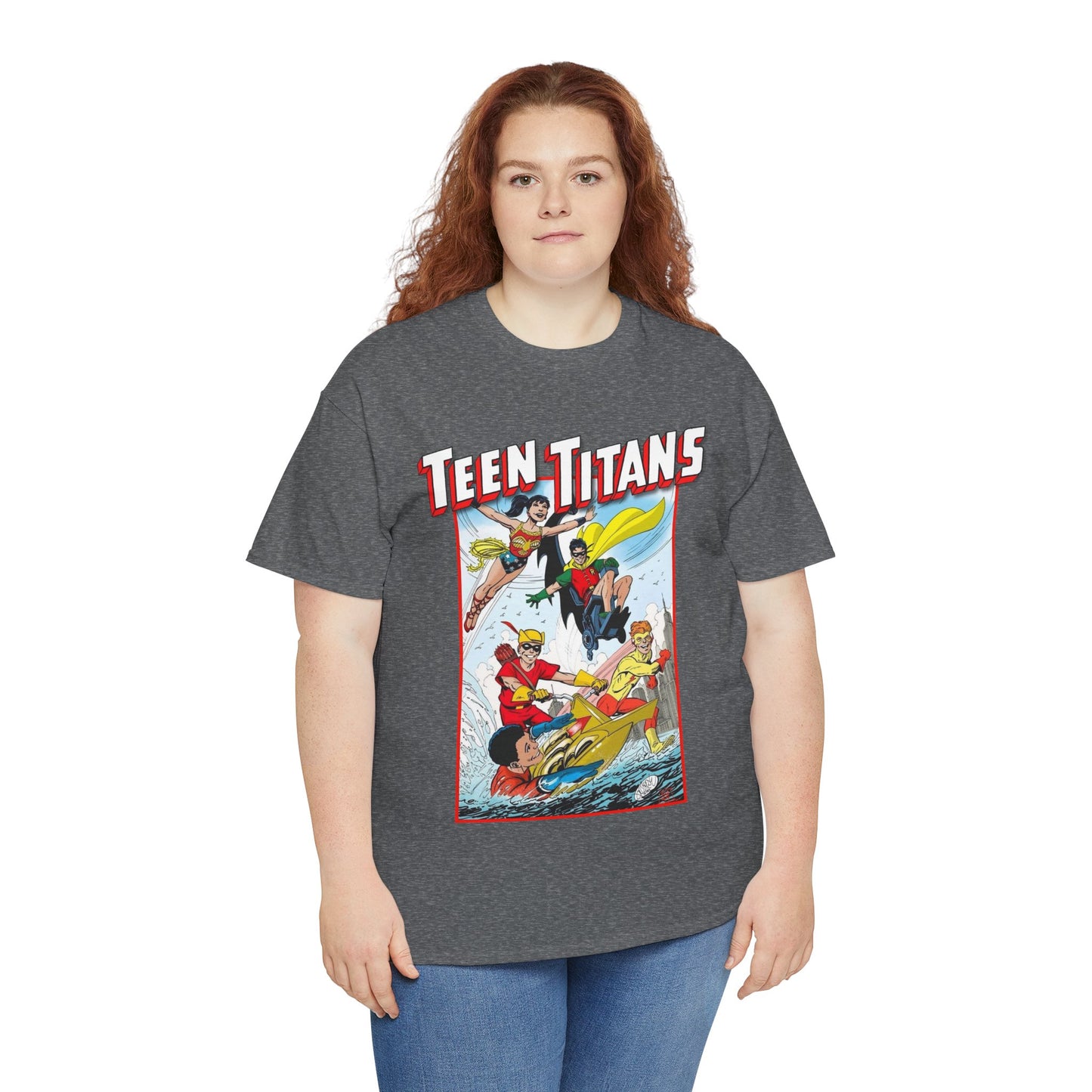 Teen Titans T-Shirt - John Byrne Art - Robin, Wonder Girl, Kid Flash, Speedy, Aqualad - DC Comics