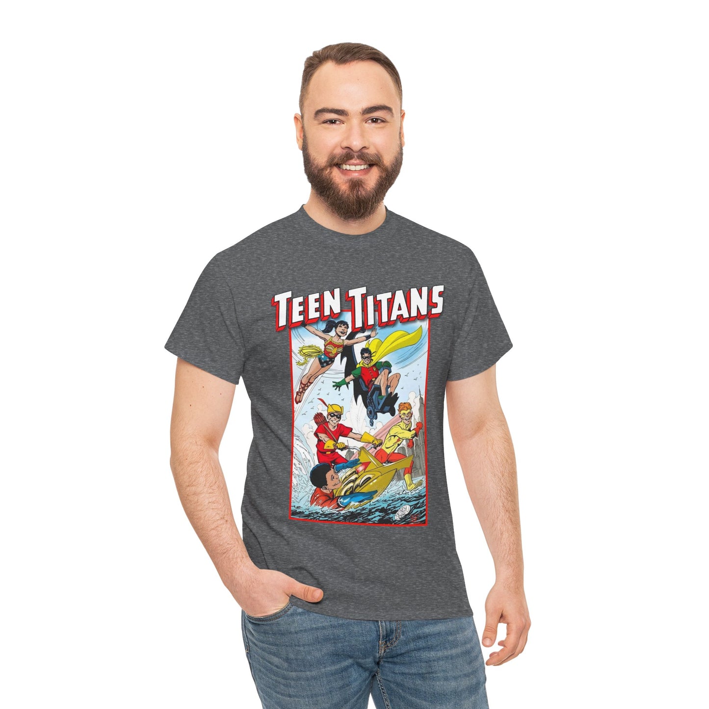 Teen Titans T-Shirt - John Byrne Art - Robin, Wonder Girl, Kid Flash, Speedy, Aqualad - DC Comics