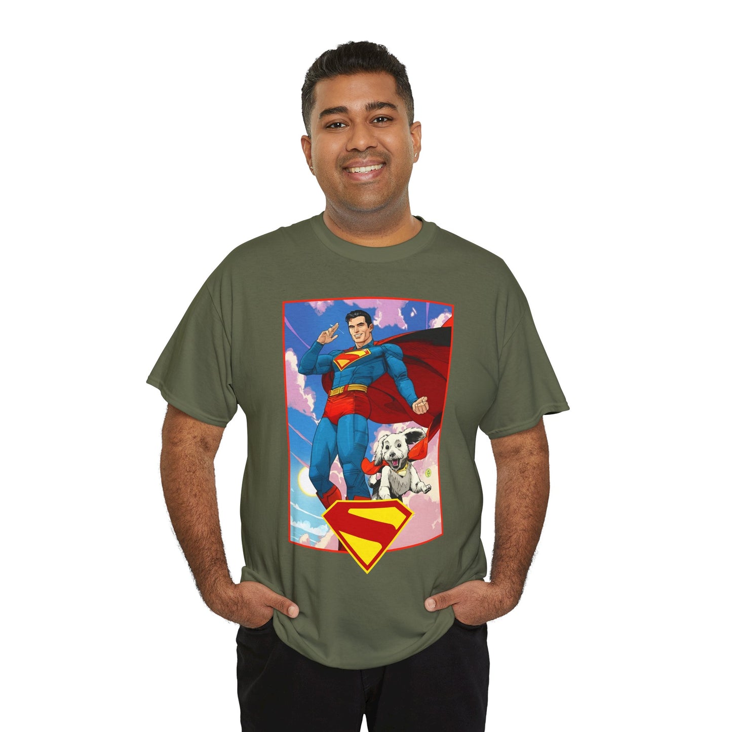 Superman & Krypto T-Shirt - DC Comics - New James Gunn Movie 2025 - Dan Mora Art - Man of Steel