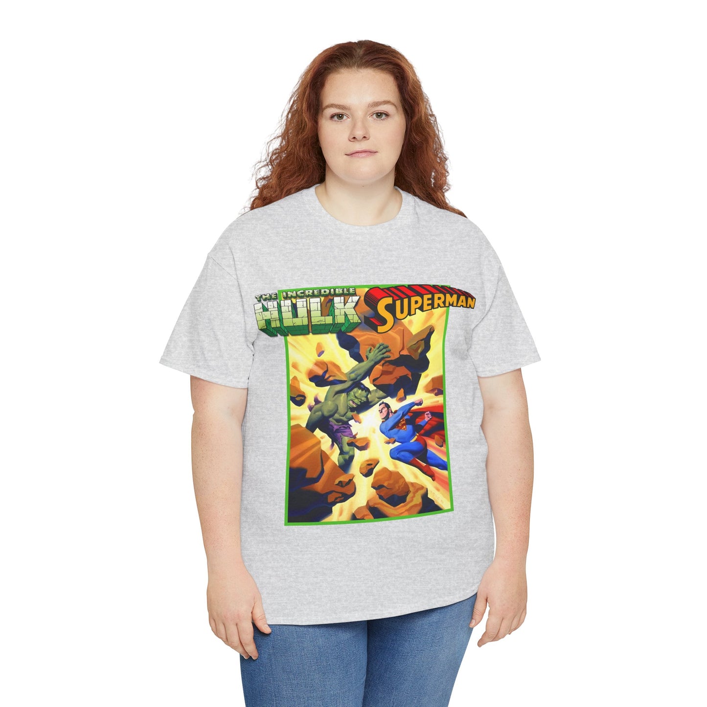 Incredible Hulk Vs Superman T-Shirt - Amazing Steve Rude Art - DC Comics & Marvel 90s Crossover - Bruce Banner, Clark Kent