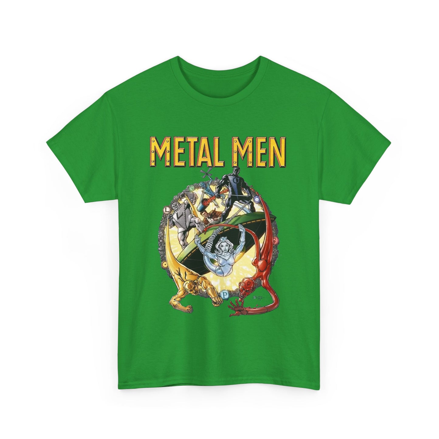 Metal Men T-Shirt - George Perez Art - DC Comics - Classic Silver Age Team - Mercury, Iron, Tin, Gold