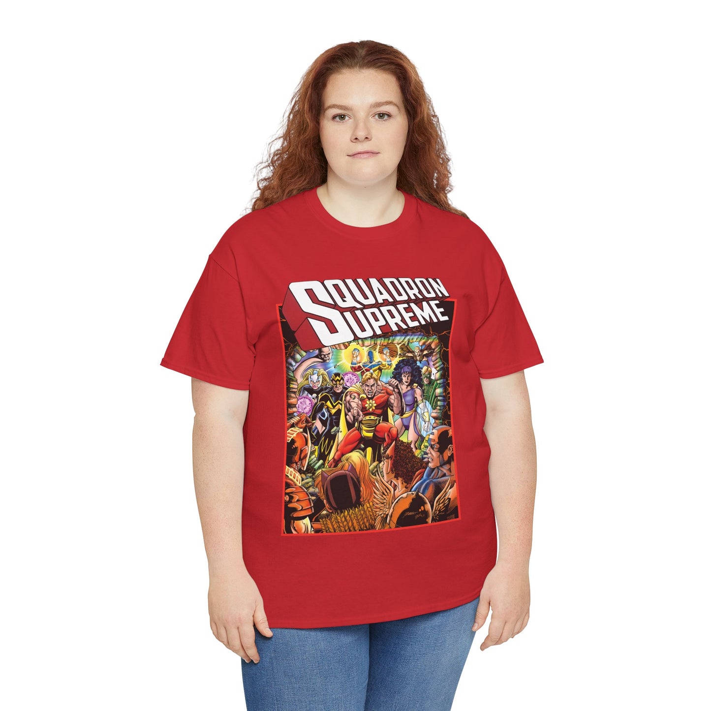 Squadron Supreme T-Shirt - George Perez Art - Hyperion, Nighthawk, Doctor Spectrum, Power Princess, Whizzer - Marvel Comics