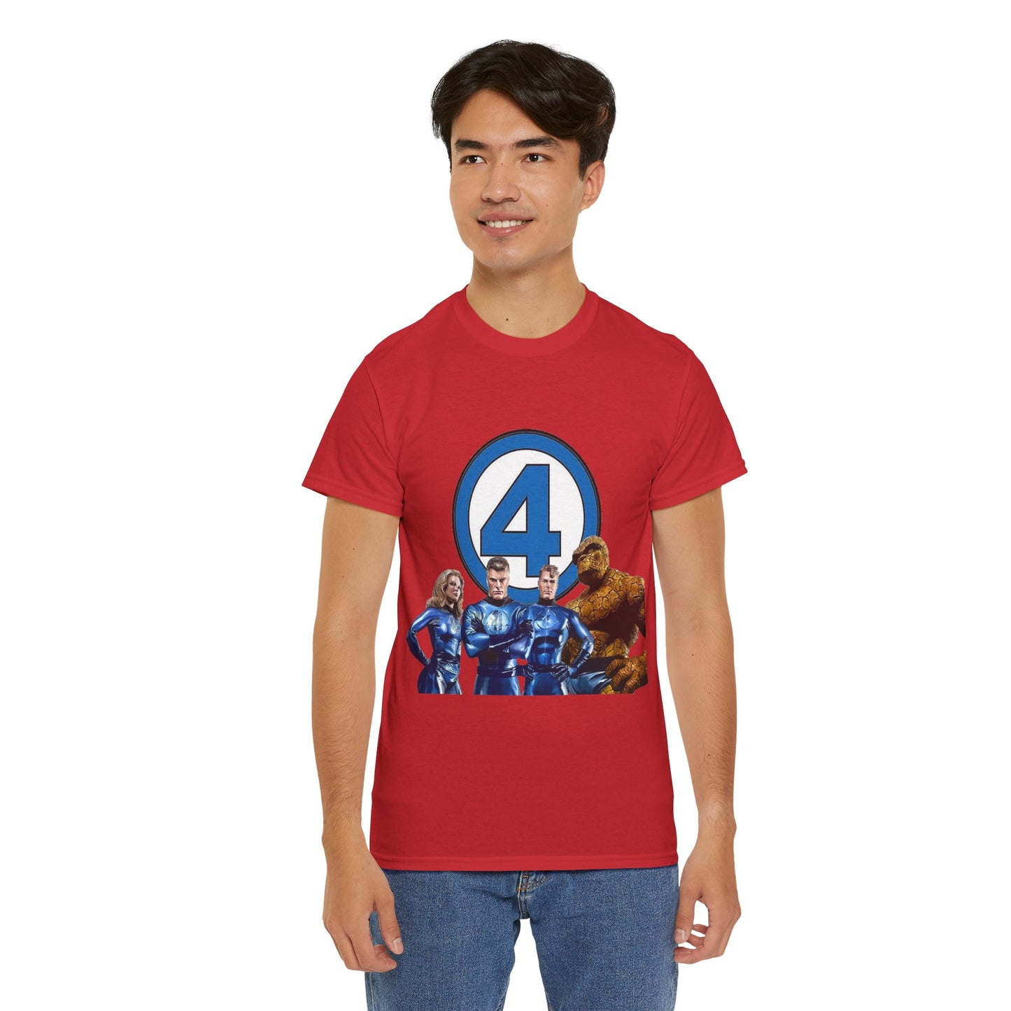 Fantastic Four T-Shirt - Alex Ross Art - 2025 MCU Movie - Iconic Marvel Comics Characters - Human Torch, Invisible Woman, The Thing, Reed Richards