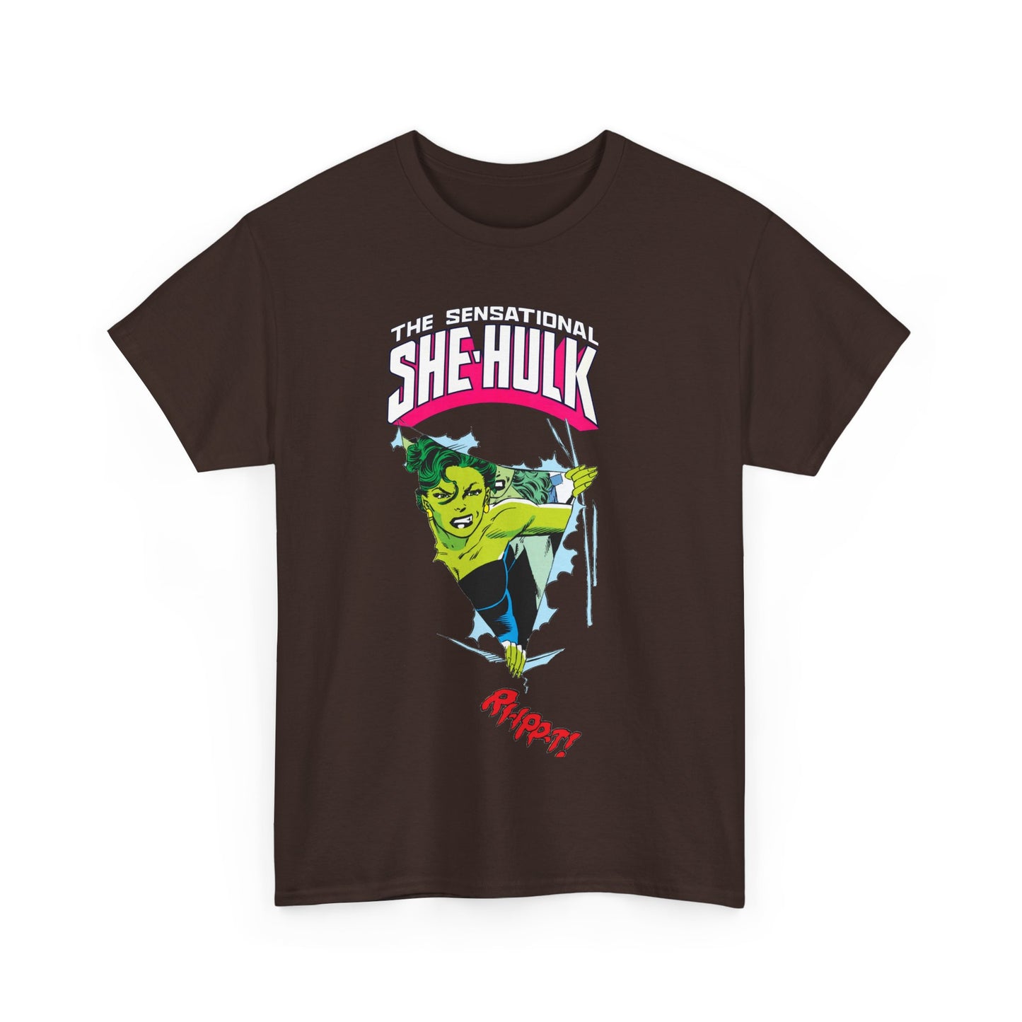 Sensational She-Hulk T-Shirt - John Byrne Art - Marvel Comics - Jennifer Walters - Ripping Through the Shirt - Fourth Wall