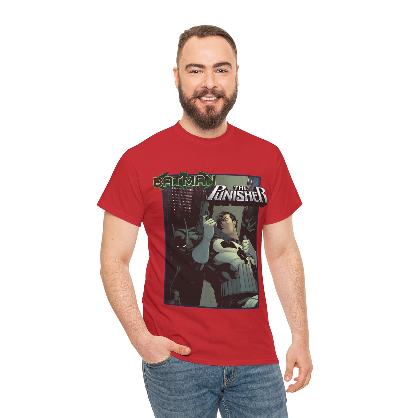 Batman Vs Punisher T-Shirt - Mike Zeck Art - DC Comics, Marvel Comics