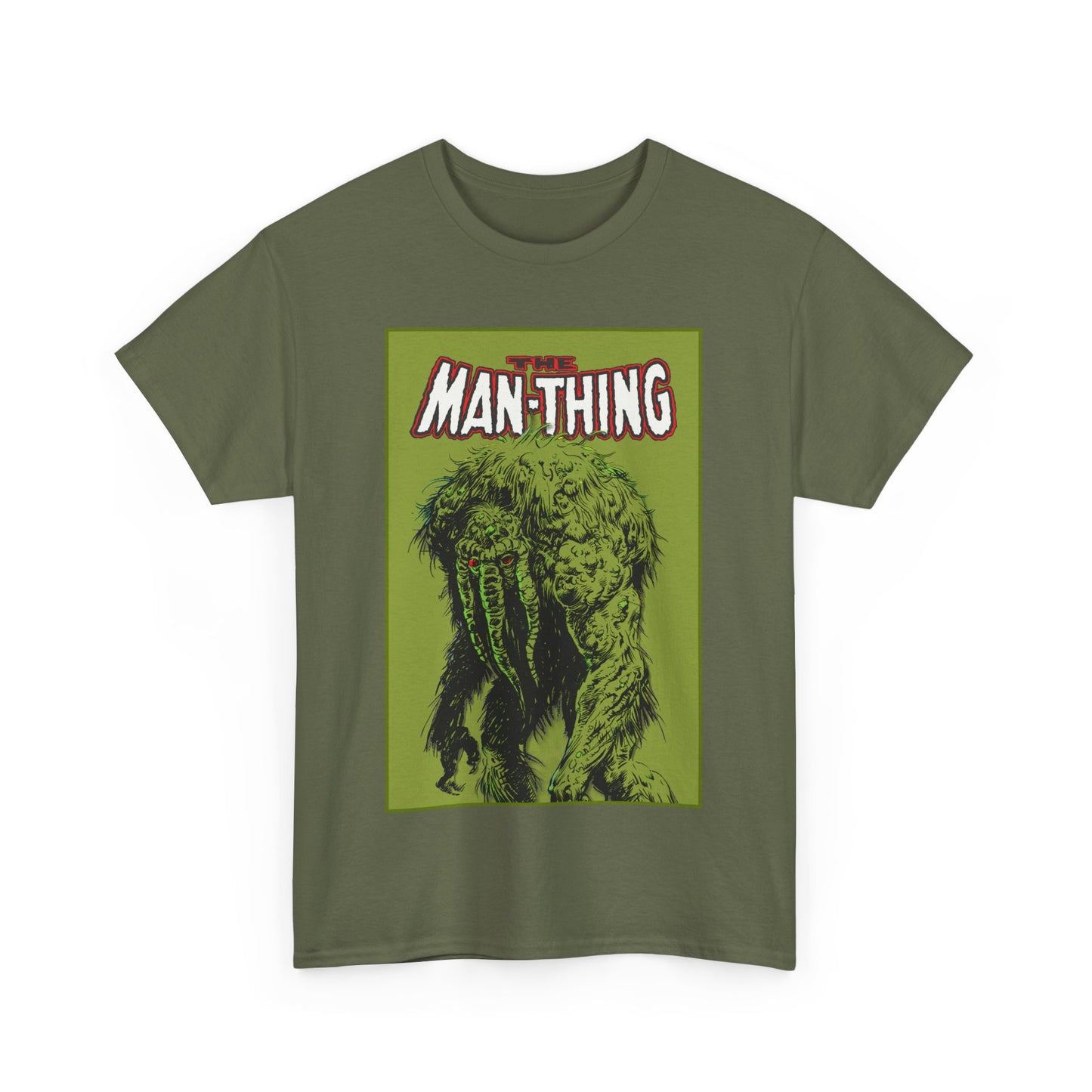 Man-Thing T-Shirt - Marvel Comics - Whatever Knows Fear Burns At The Touch - Swamp Monster