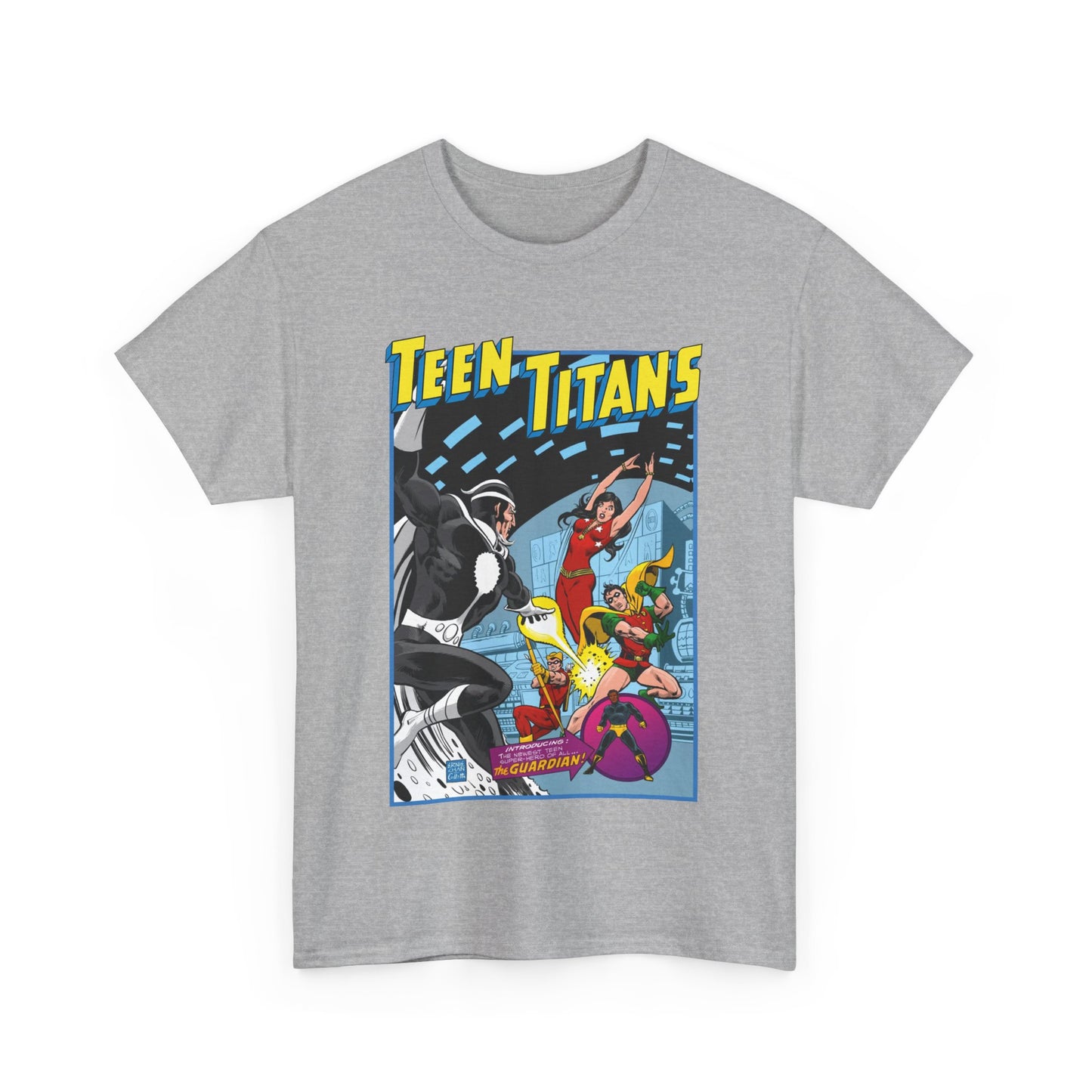 Teen Titans T-Shirt - Bronze Age DC Comics - Dr Light, Wonder Girl, Robin, Mal, Guardian, Speedy - Ernie Chan Cover Art from Issue #44
