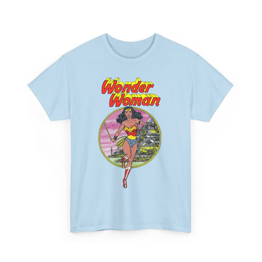 Wonder Woman T-Shirt - George Perez Art - Justice League 1980s Postcard Set - JLA Member - Diana from Themyscira - DC Comics