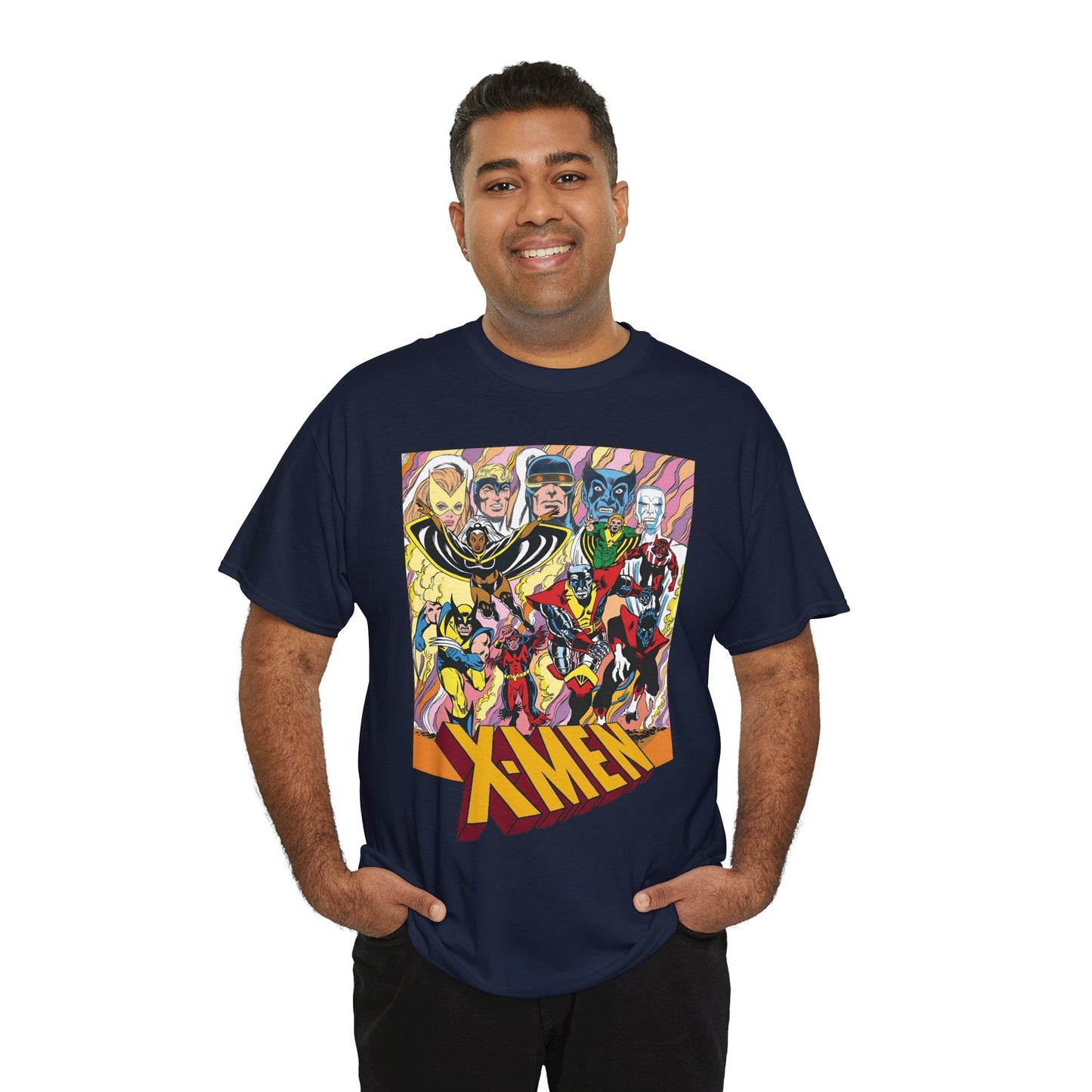 Uncanny X-Men T-Shirt - Dave Cockrum Art - Cyclops, Nightcrawler, Storm, Wolverine, Thunderbird - Marvel Comics