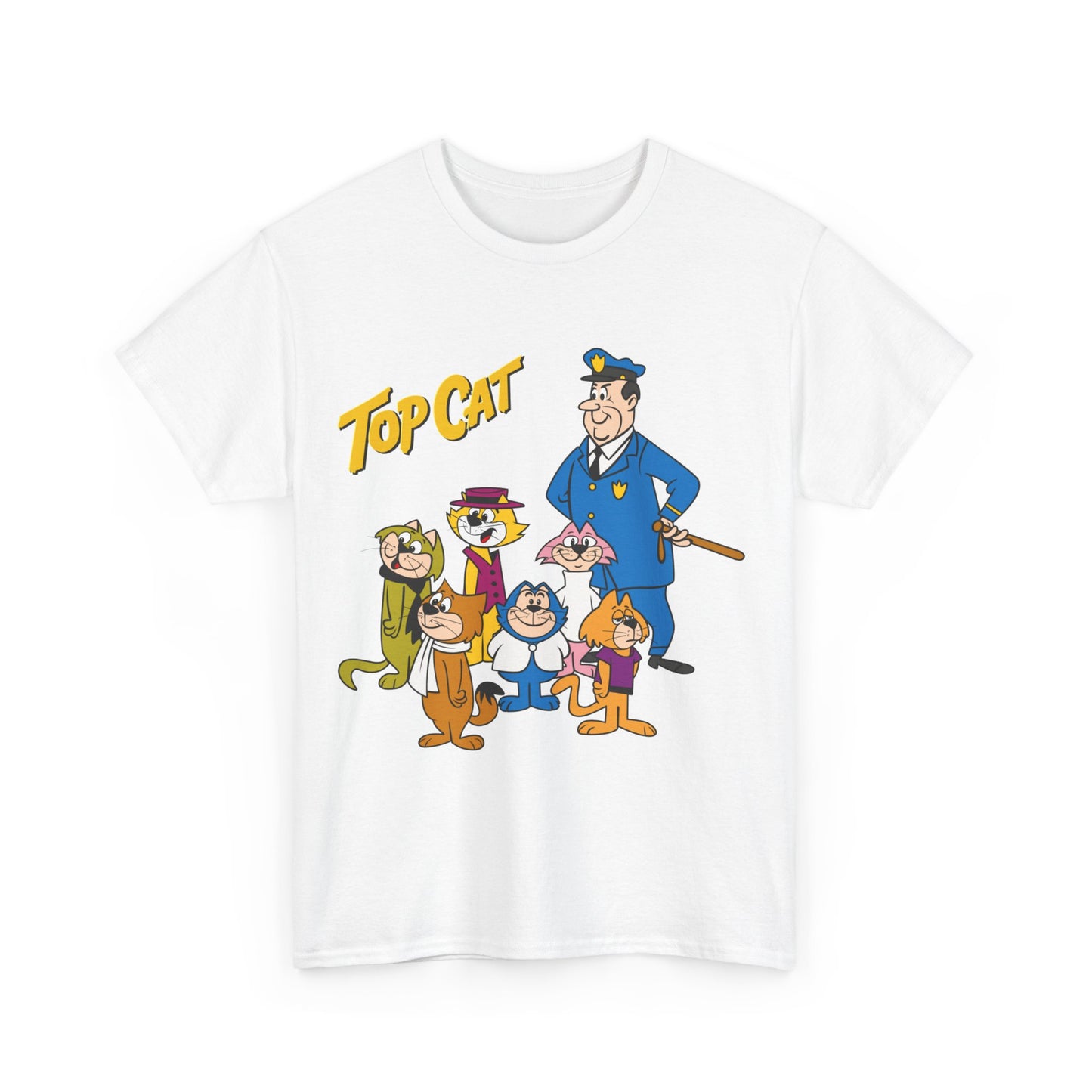 Top Cat & His Gang T-Shirt - Popular Hanna-Barbera 1960s TV Cartoon - Brain, Spook, Benny the Ball