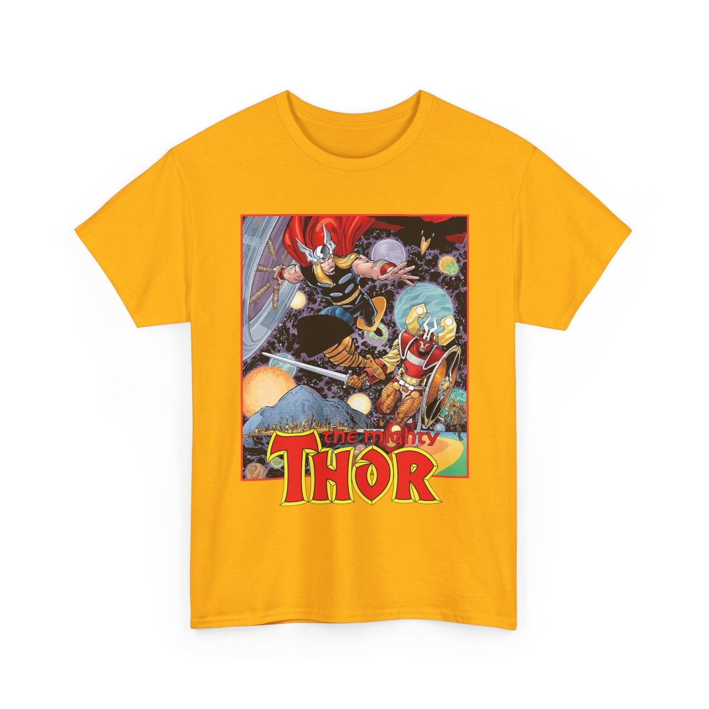 Mighty Thor T-Shirt - Walt Simonson Art - Odin, Asgard - 1980s Series - Marvel Comics