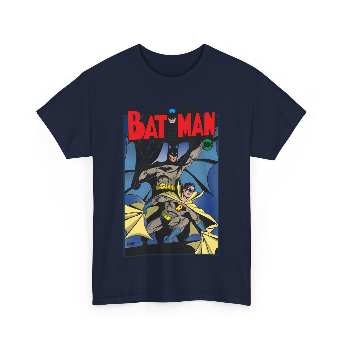Batman & Robin T-Shirt - George Perez Art - Earth 2 - DC Comics - Golden Age JSA - Bruce Wayne & Dick Grayson