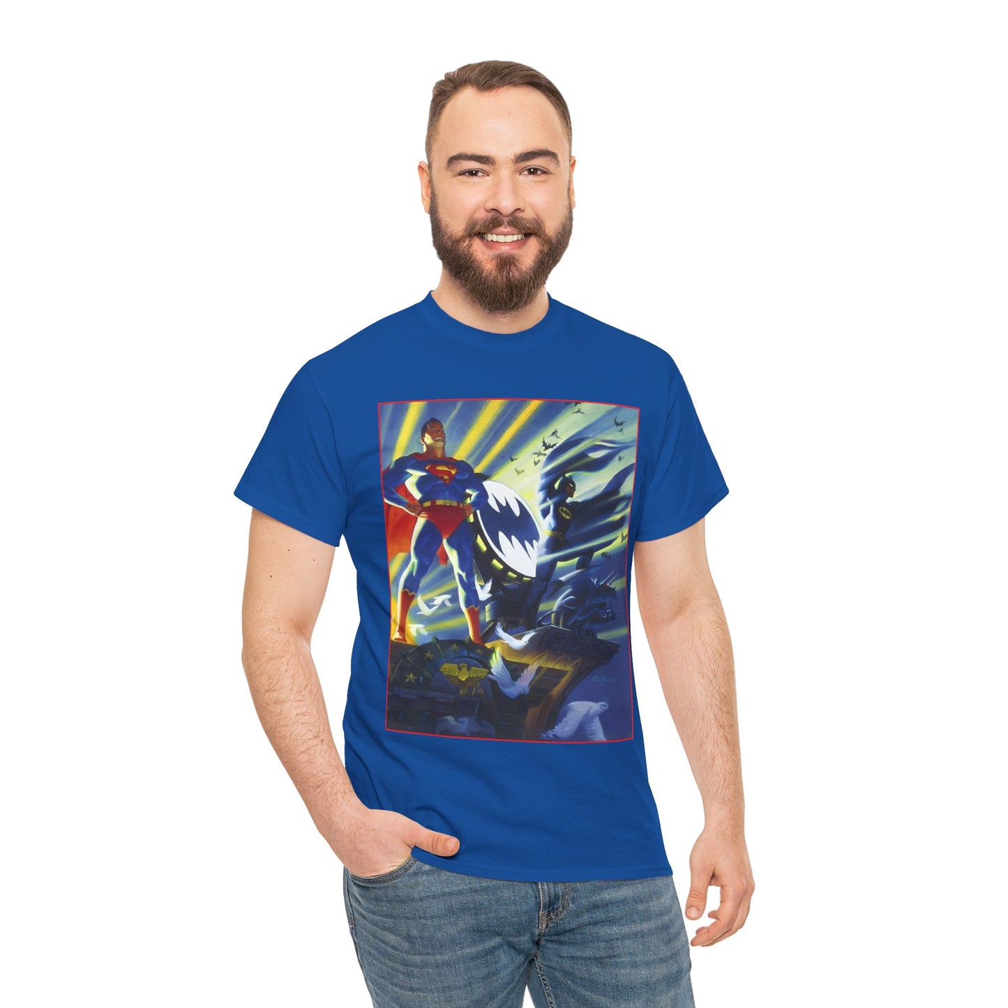 Superman & Batman T-Shirt - Steve Rude Art - The Dark Knight Detective & The Man of Steel - World's Finest - DC Comics
