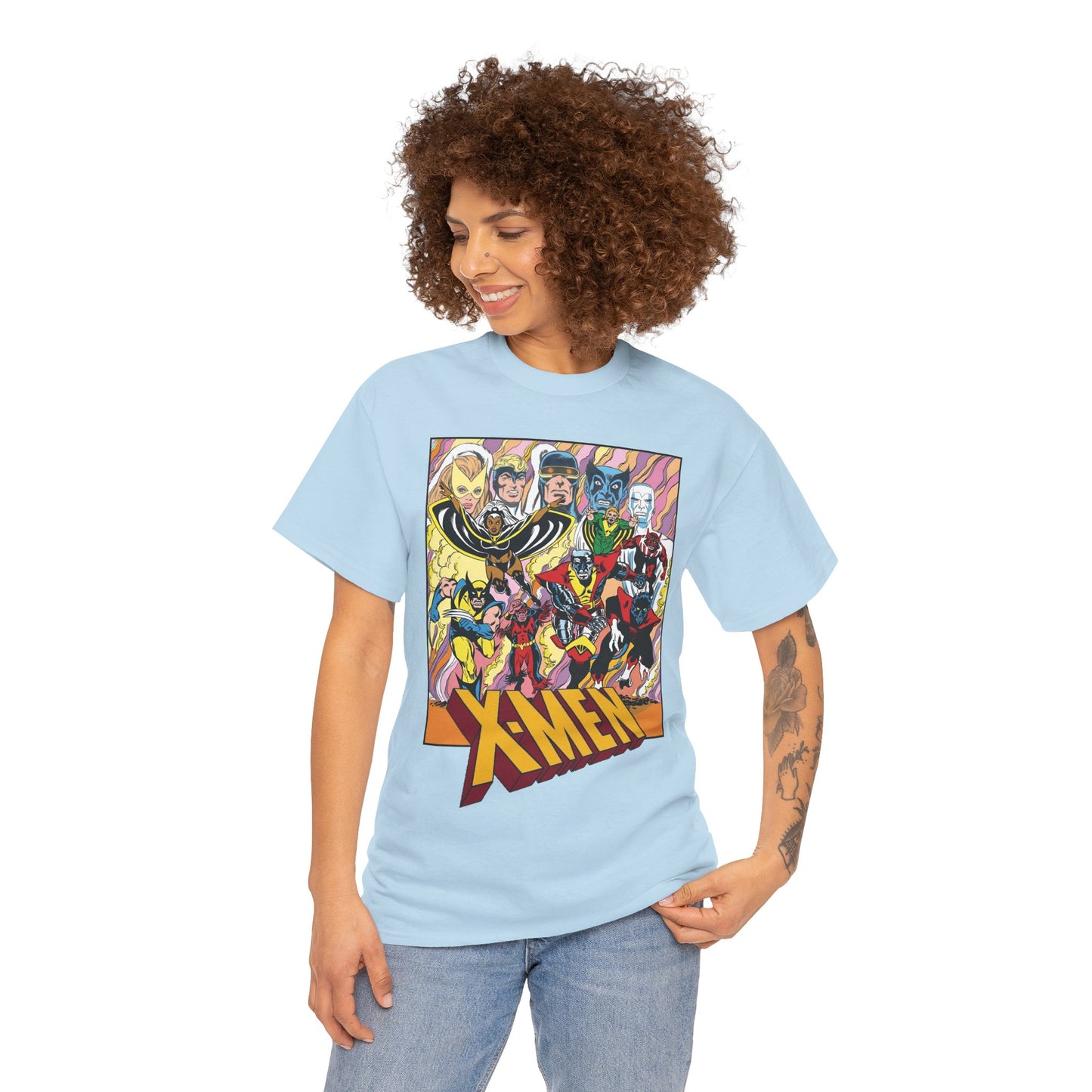 Uncanny X-Men T-Shirt - Dave Cockrum Art - Cyclops, Nightcrawler, Storm, Wolverine, Thunderbird - Marvel Comics