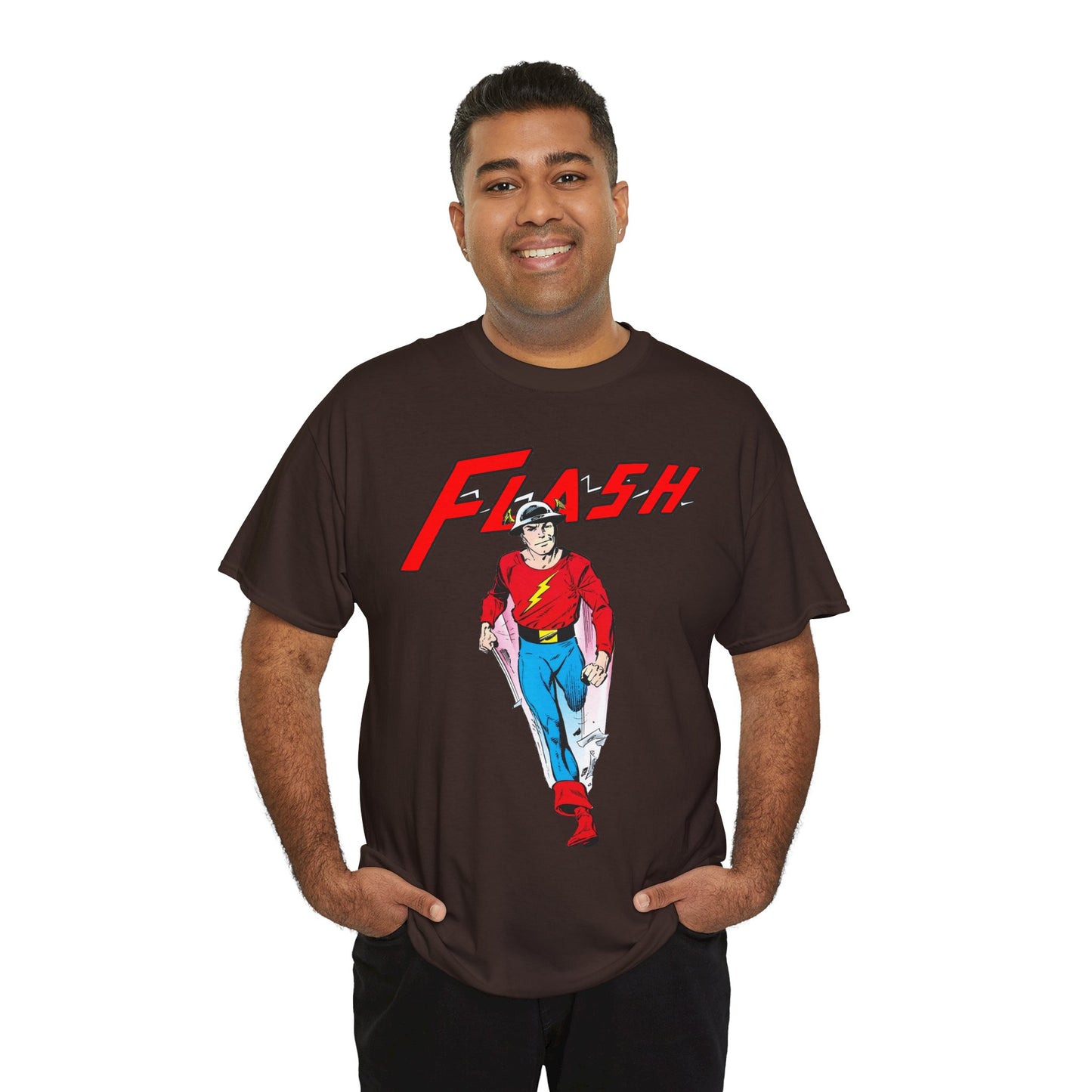 Golden Age Flash T-Shirt - John Byrne Art - Justice Society/JSA Member - Jay Garrick - Speedster