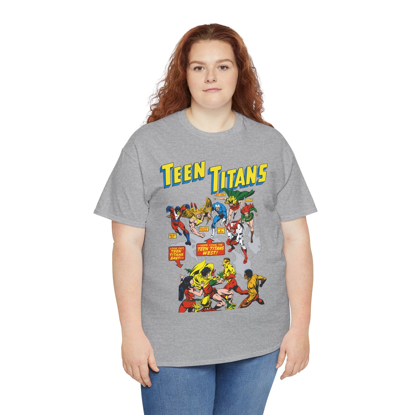 Teen Titans T-Shirt - Rick Buckler Art - Titans West, Lilith, Hawk & Dove, Beast Boy, Golden Eagle - DC Comics