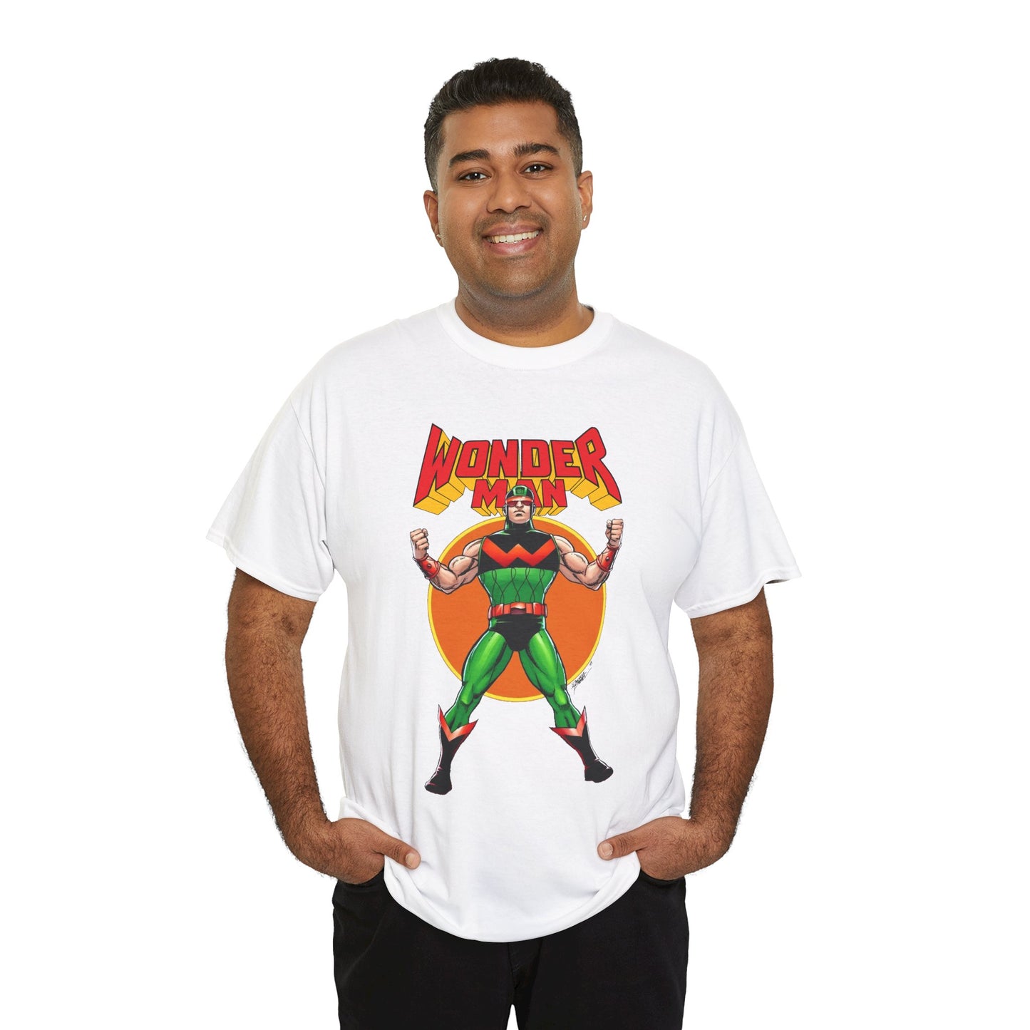 Wonder Man T-Shirt - Classic George Perez Art - Simon Williams, Avengers Member - Popular Marvel Comics Character