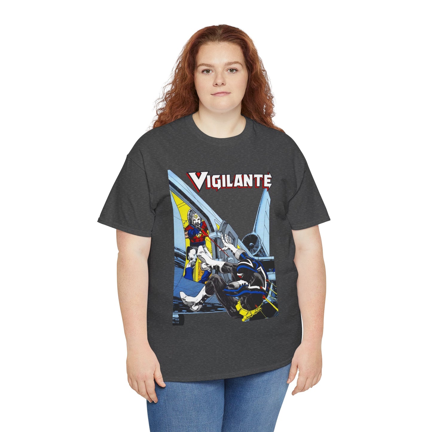 Vigilante Vs Peacemaker T-Shirt - Mike Grell Art - Adrian Chase - DC Comics