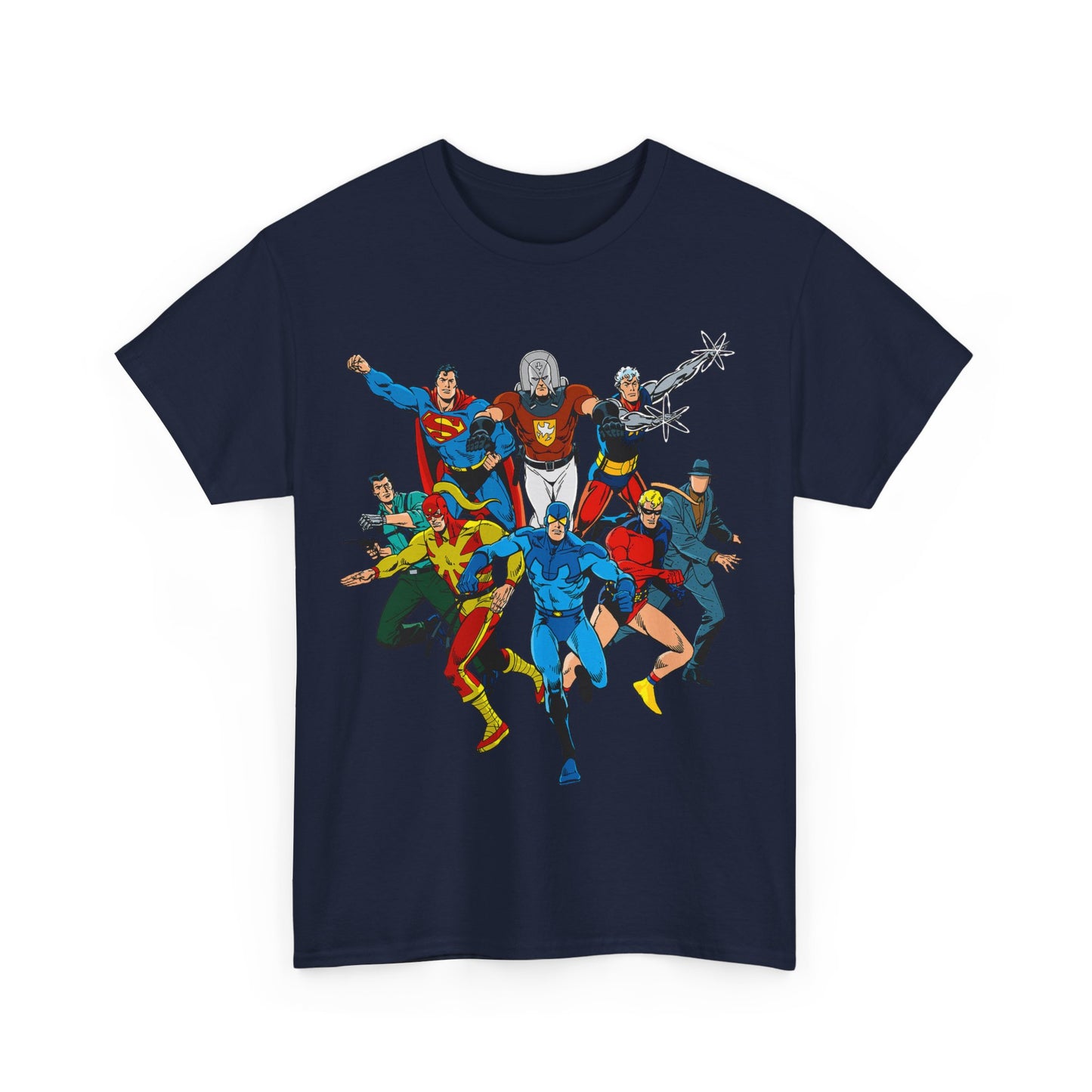 Charlton Characters T-Shirt - DC Comics - Captain Atom, Peacemaker, The Question, Blue Beetle, Judomaster