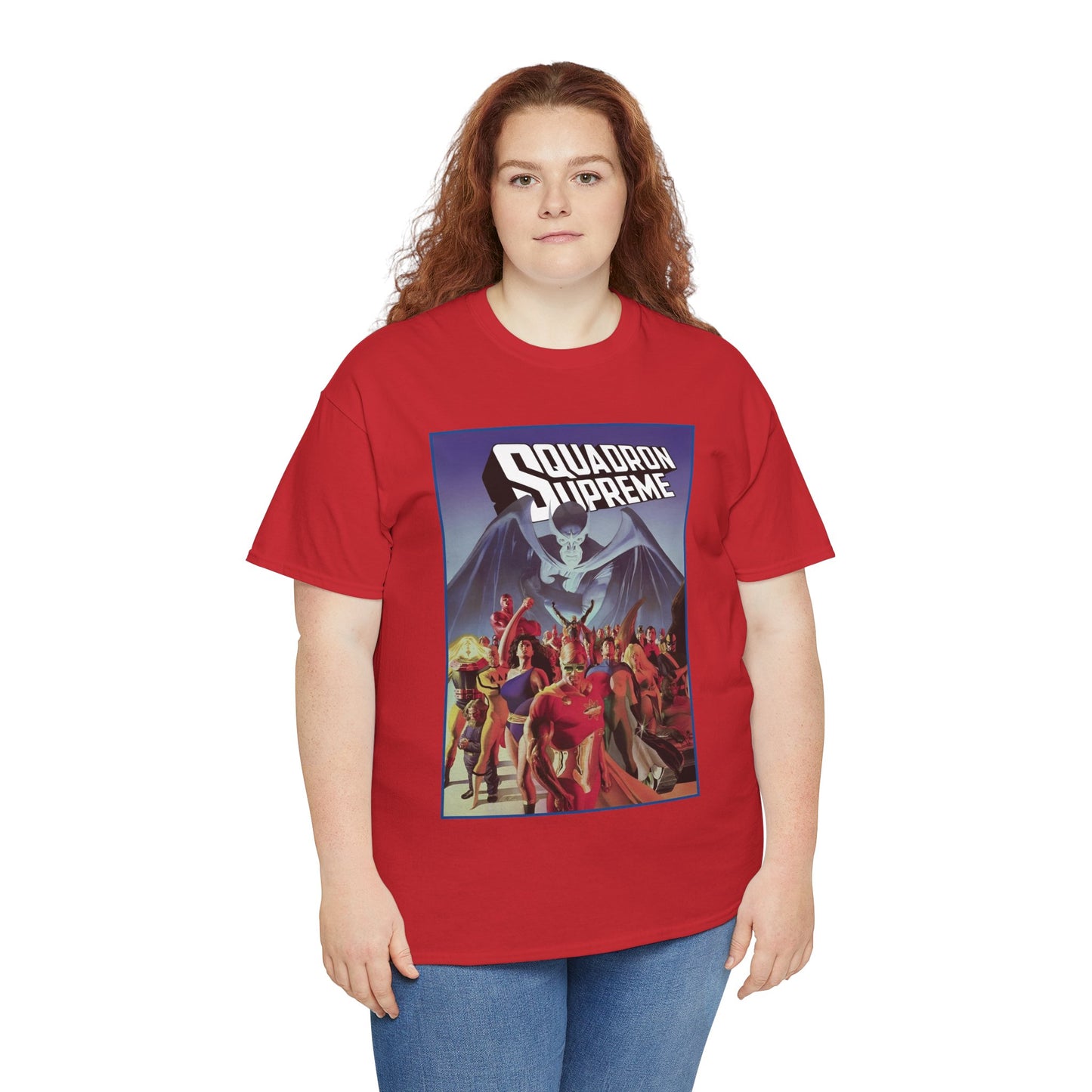 Squadron Supreme T-Shirt - Alex Ross Art - Hyperion, Nighthawk, Power Princess, Doctor Spectrum, Whizzer - Justice League Pastiches - Marvel Comics
