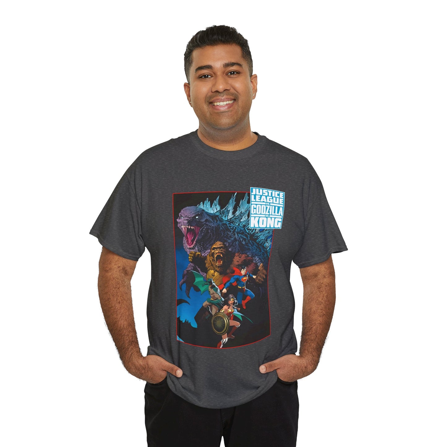 Justice League Vs Godzilla Vs Kong T-Shirt - Dan Mora Art - Wonder Woman, Superman, Batman - DC Comics