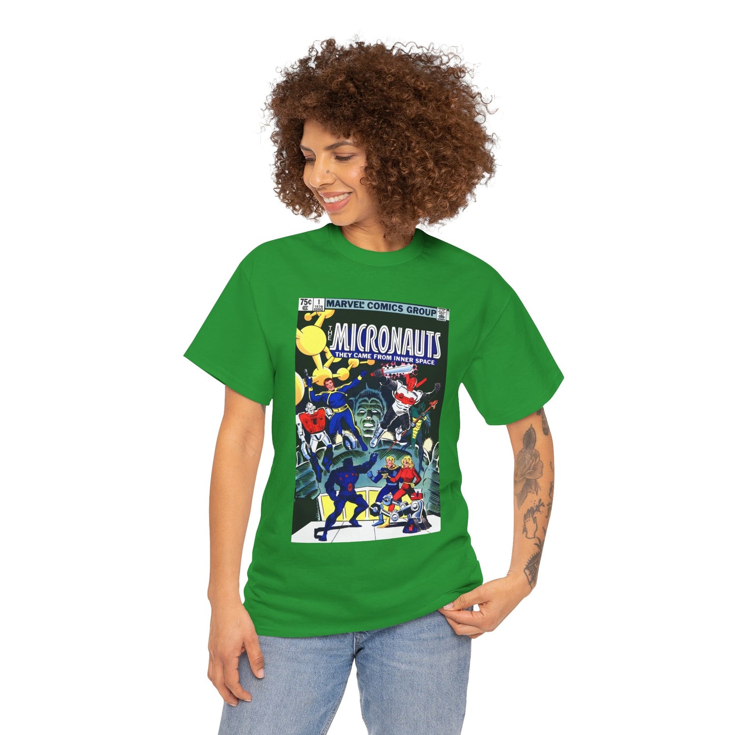 Micronauts T-Shirt - Annual #1 Cover Art - Marvel Comics - Arcturus Rann, Biotron, Marionette, Microtron, Bug, Acroyear