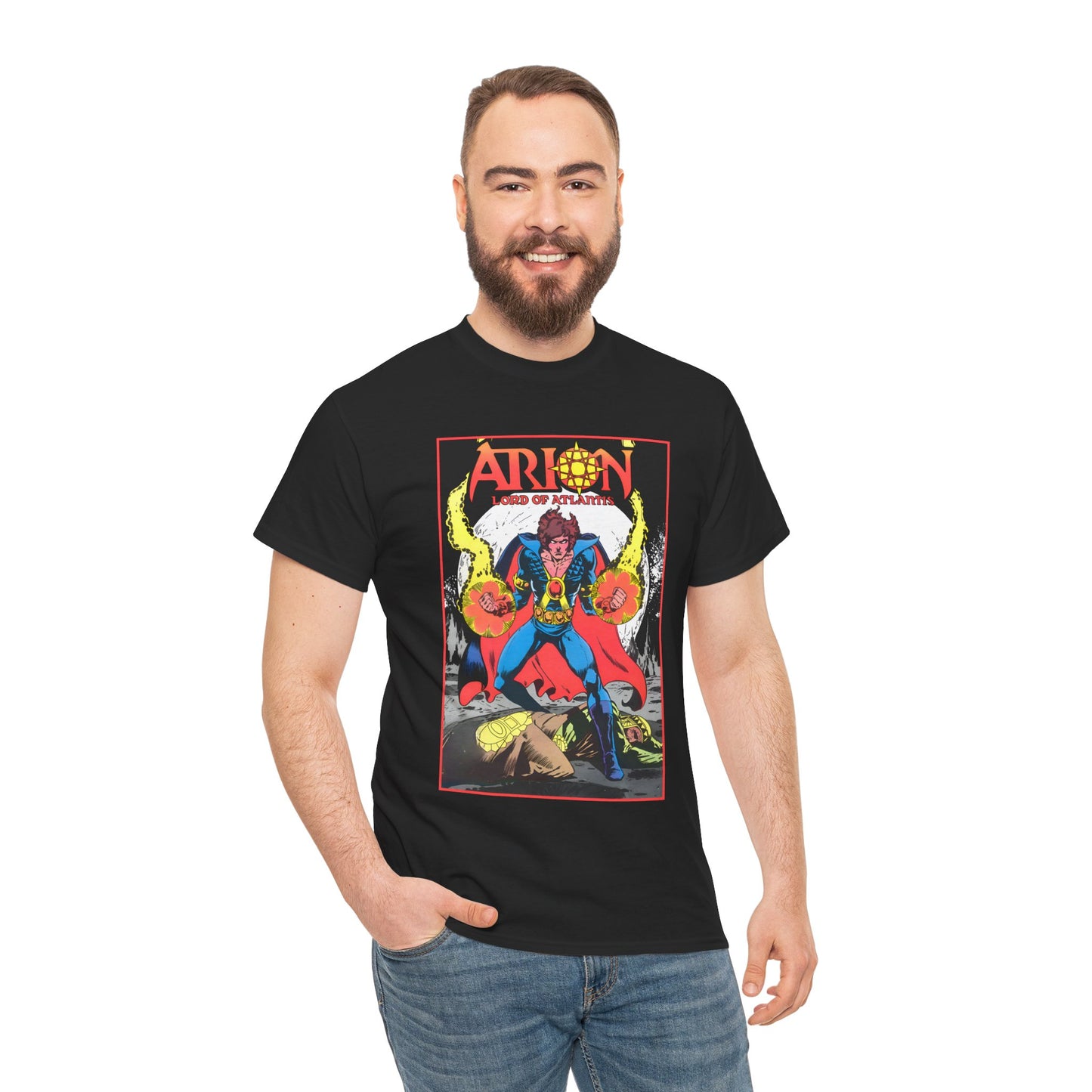 Arion, Lord of Atlantis T-Shirt - Jan Duursema Art - Atlantis Wizard - Lord of Order - Lord High Mage - DC Comics