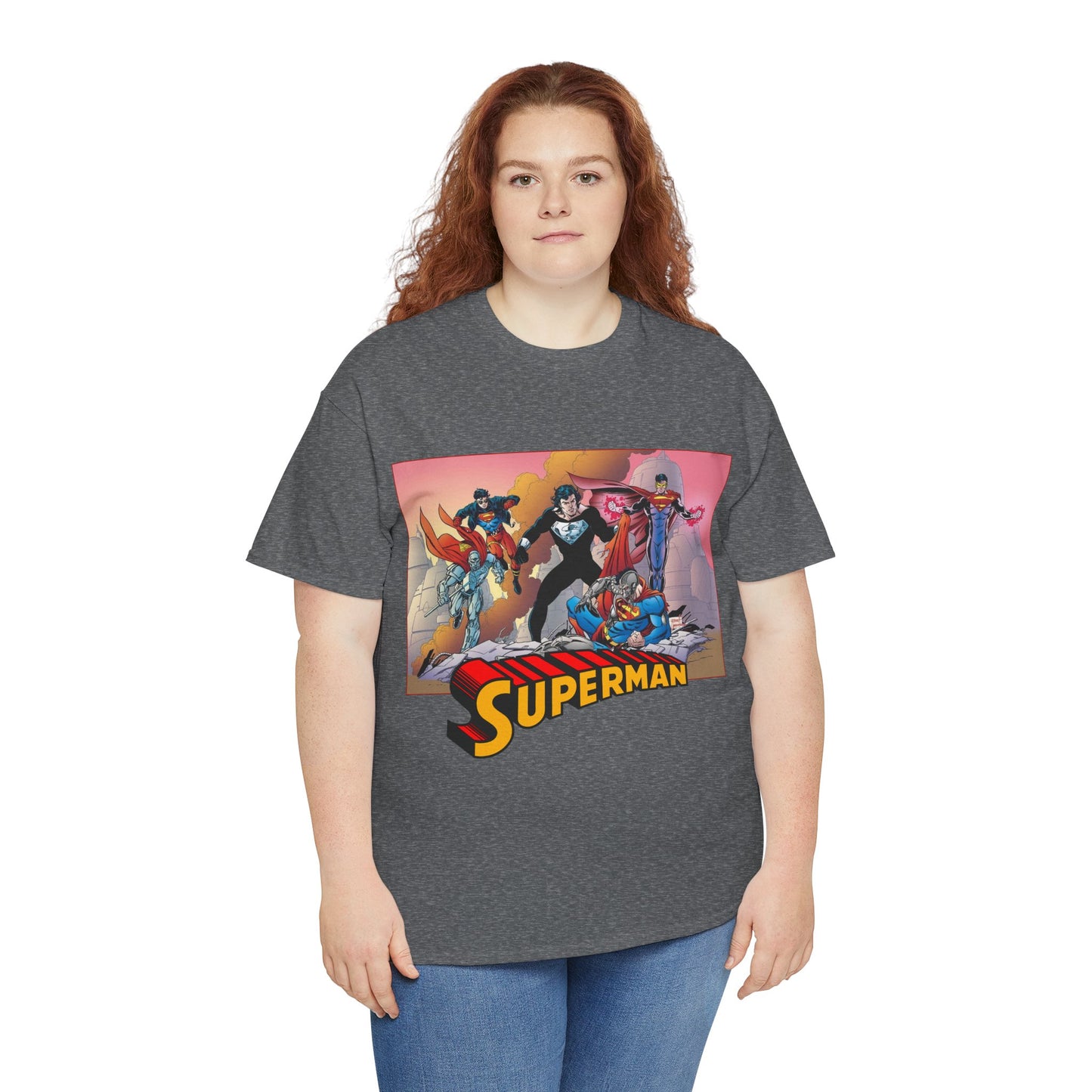 Superman T-Shirt - Tom Grummett Art - Death & Return - Steel, Cyborg, Eradicator - DC Comics