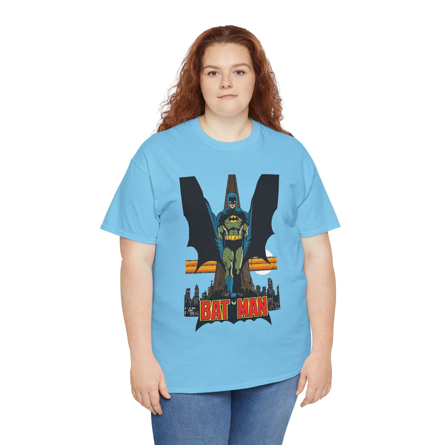 Batman T-Shirt - George Perez Art - JLA 80s Postcard Set - DC Comics - Gotham City - Justice League of America Member