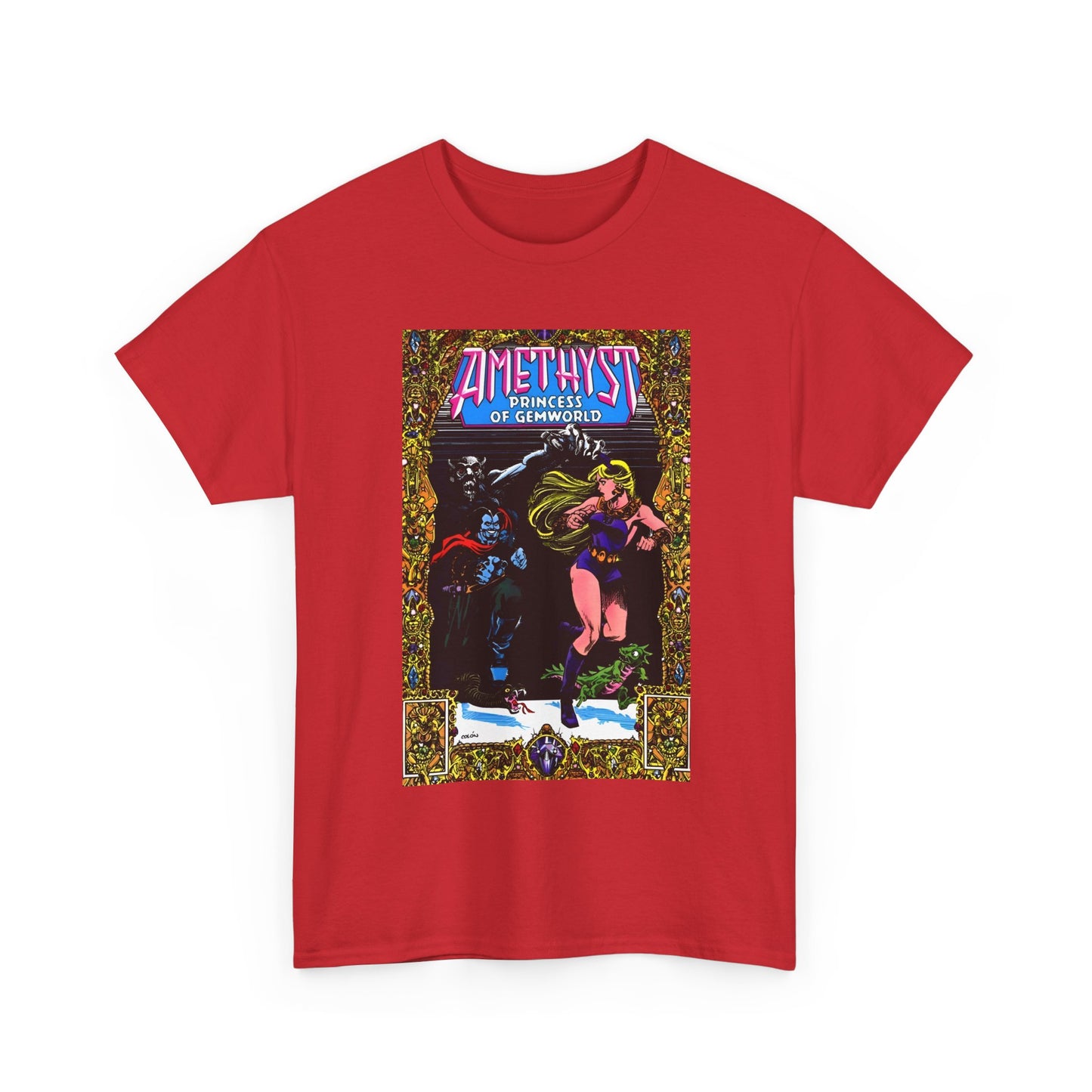 Amethyst Princess of Gemworld T-Shirt - Ernie Colon Art - Bejeweled Cover - Dark Opal - DC Comics