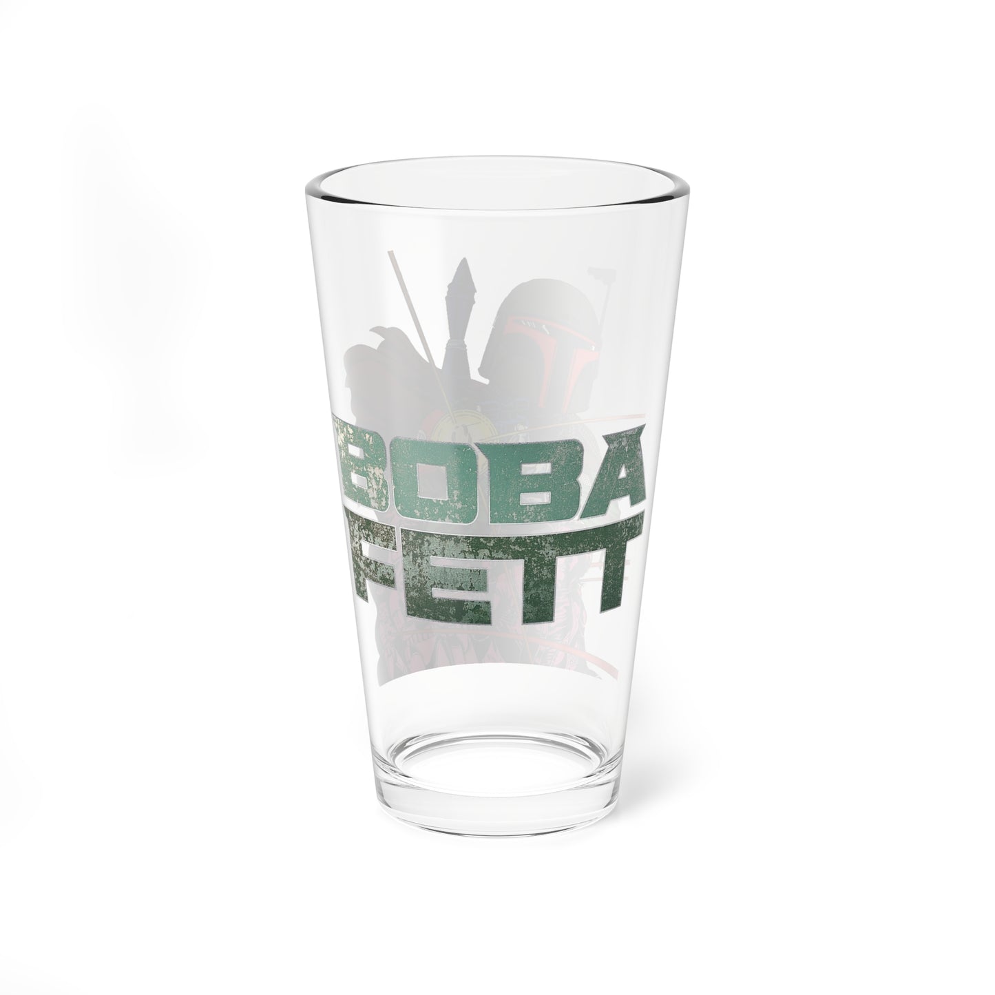 Boba Fett Pint Glass, 16oz - Star Wars, The Empire Strikes Back - SW, TESB - Bounty Hunter, Cloud City, Jango Fett - Marvel Comics Art - 1970s/1980s Comics