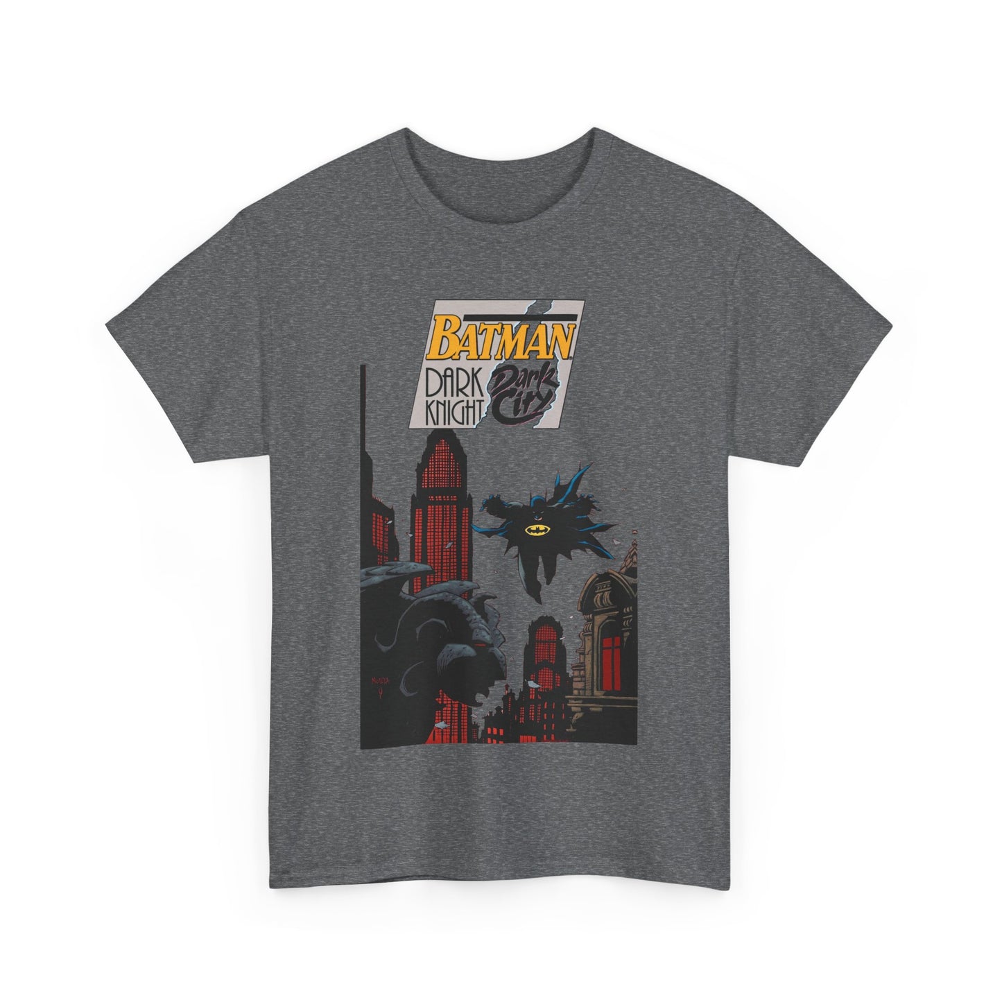 Batman: Dark Knight, Dark City T-Shirt - Mike Mignola Art - Gotham City, Bruce Wayne - 1990s Cover Art - DC Comics