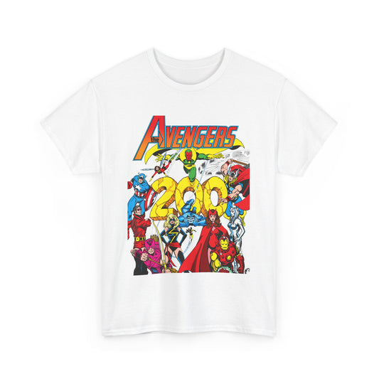 Avengers T-Shirt - George Perez Art - #200 Cover - Thor, Scarlet Witch, Iron Man, Vision, Hawkeye, Beast, Jocasta, Wasp, Captain America, Wonder Man