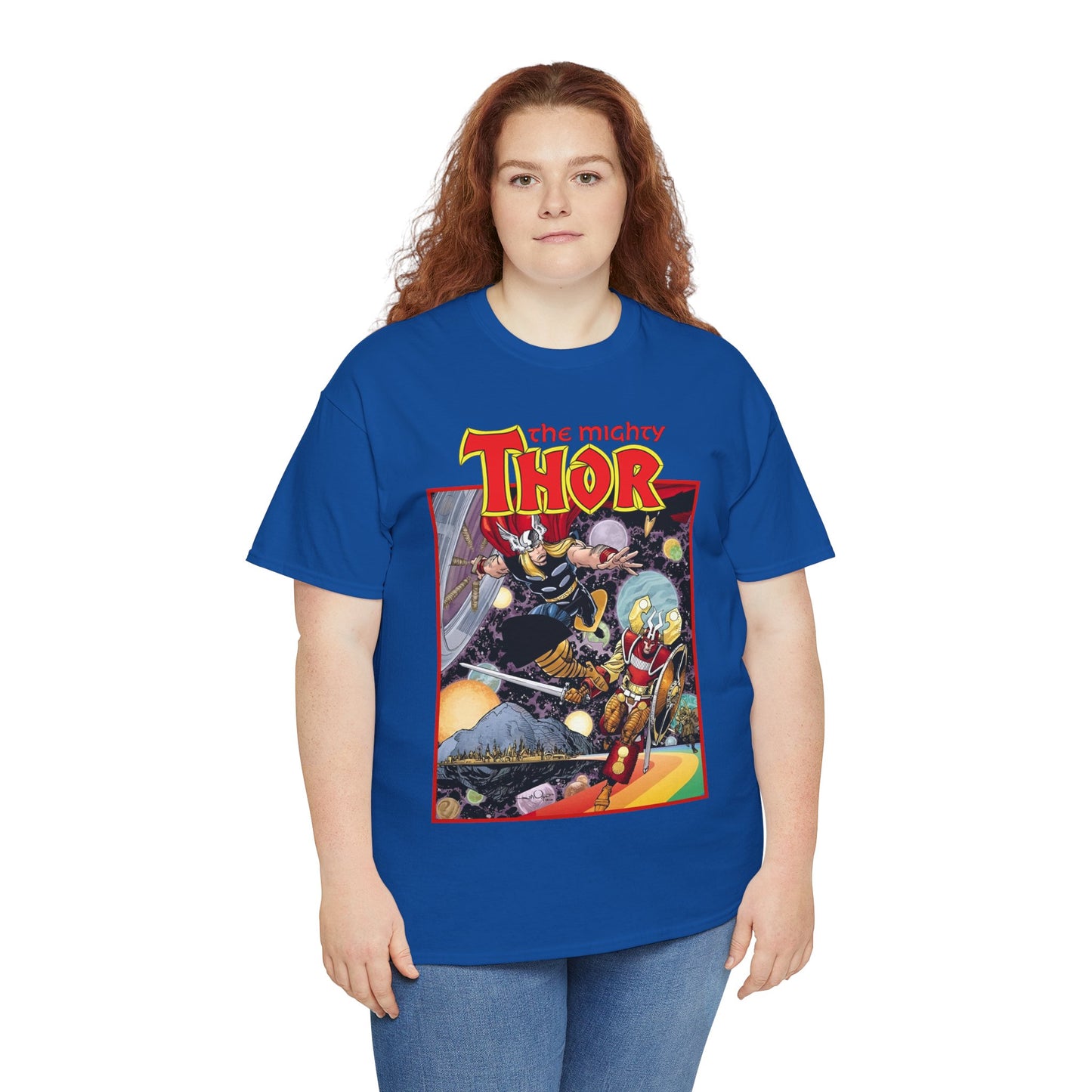 Mighty Thor T-Shirt - Walt Simonson Art - Asgard, Bifröst - God of Thunder - Marvel Comics