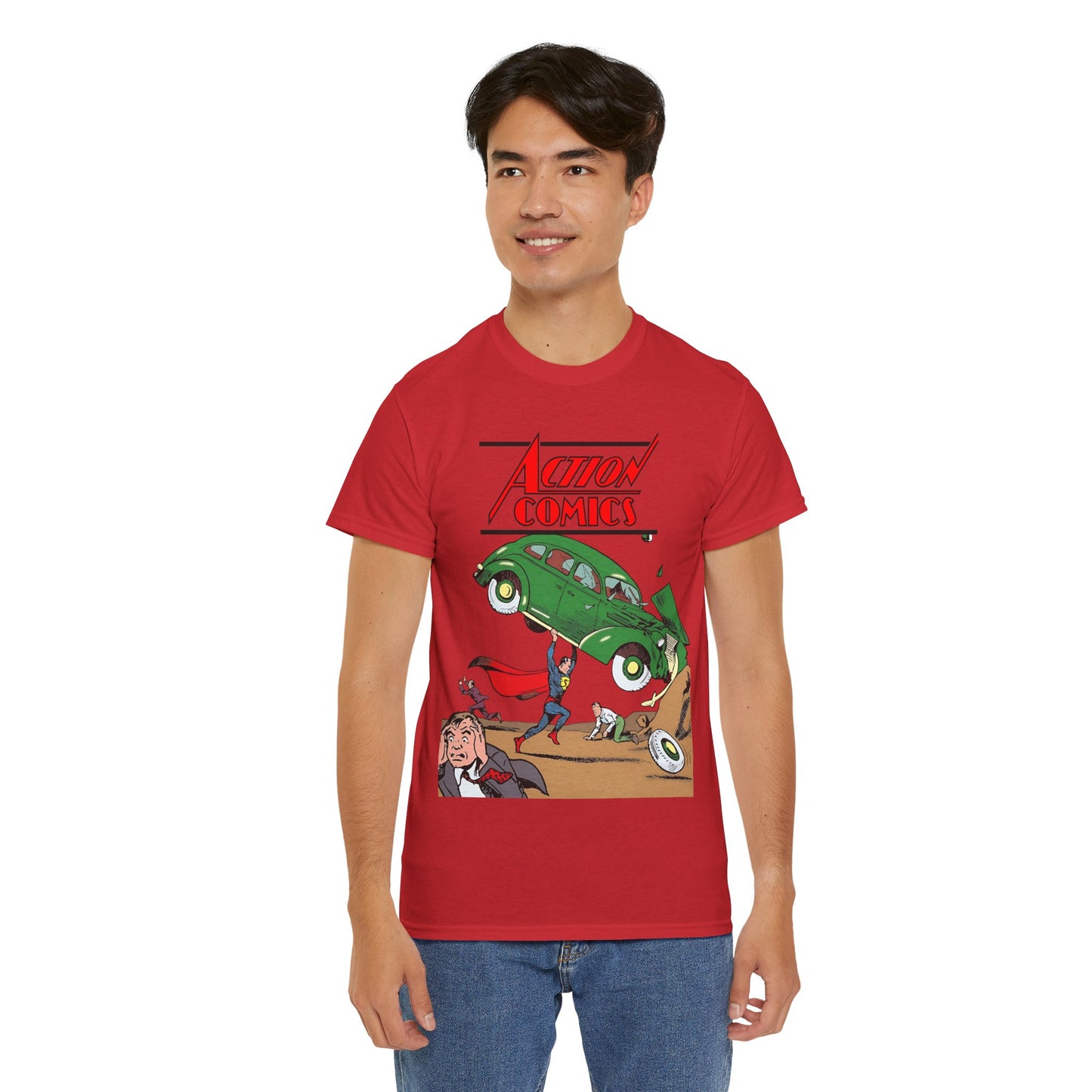 Superman T-Shirt - Action Comics #1 Cover Art - Clark Kent, Metropolis - DC Comics Key Image - Golden Age