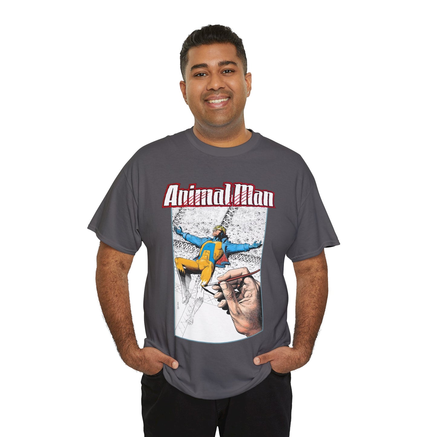 Animal Man T-Shirt - Brian Bolland Art - Buddy Baker - DC Comics, Vertigo Comics 1980s Series - Grant Morrison Stories