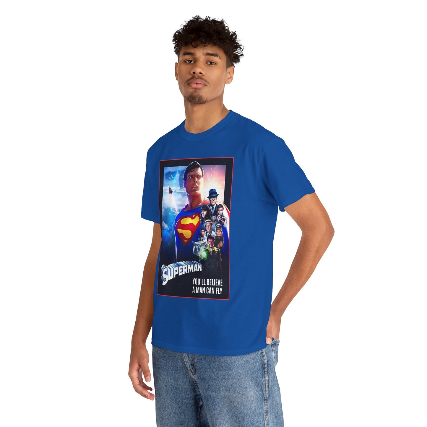Superman The Movie T-Shirt - Christopher Reeve, Gene Hackman, Margot Kidder - Beloved 1970s Warner Brothers Movie - Krypton, Smallville, Metropolis - DC Comics