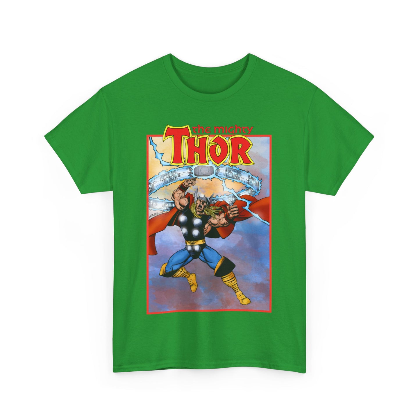 The Mighty Thor T-Shirt - George Perez Art - Mjolnir - Avengers Member - God of Thunder - Asgard Warrior - Marvel Comics