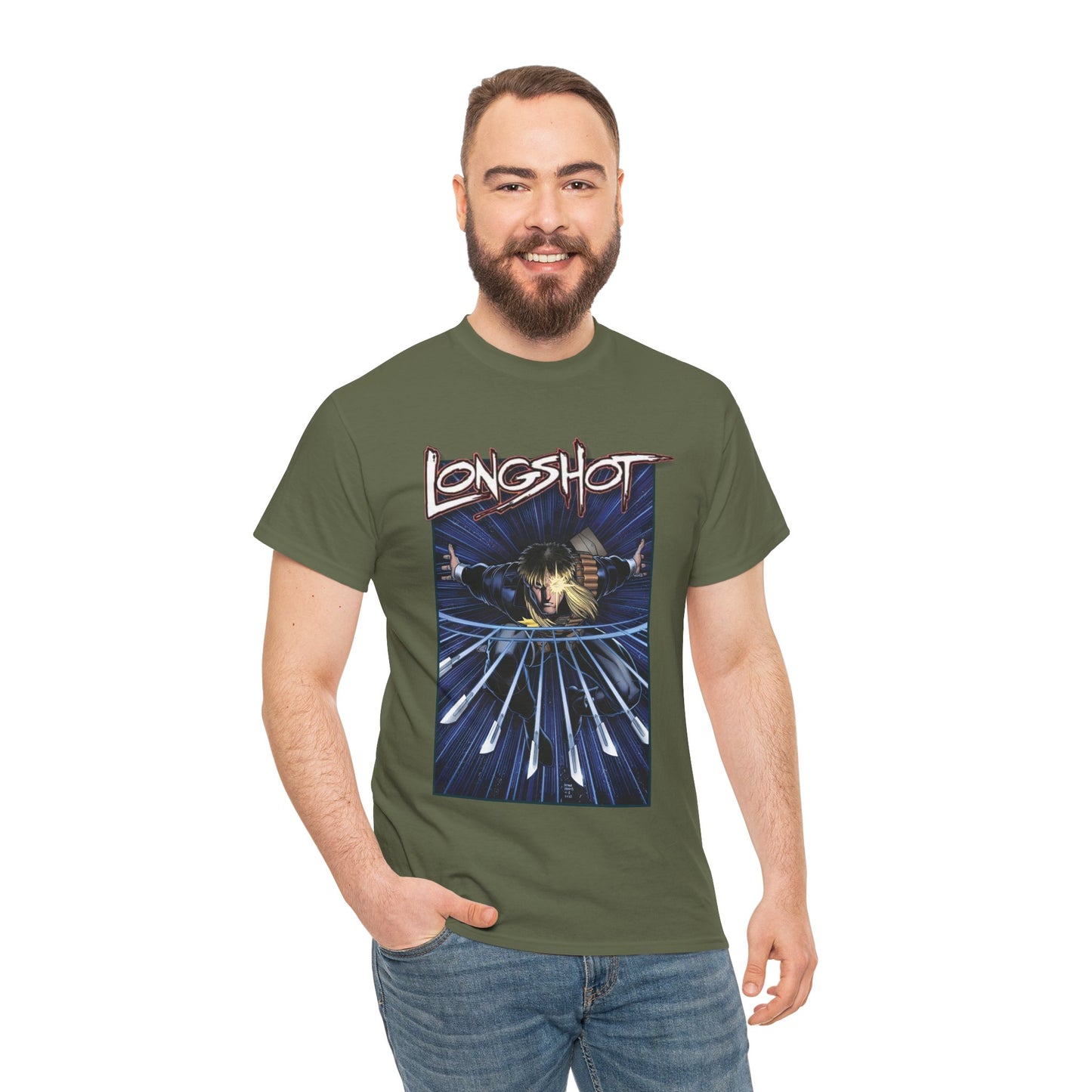 Longshot T-Shirt - Arthur Adams Art - Marvel Comics - Uncanny X-Men - Mojoverse Mutant - Popular 1980s Character