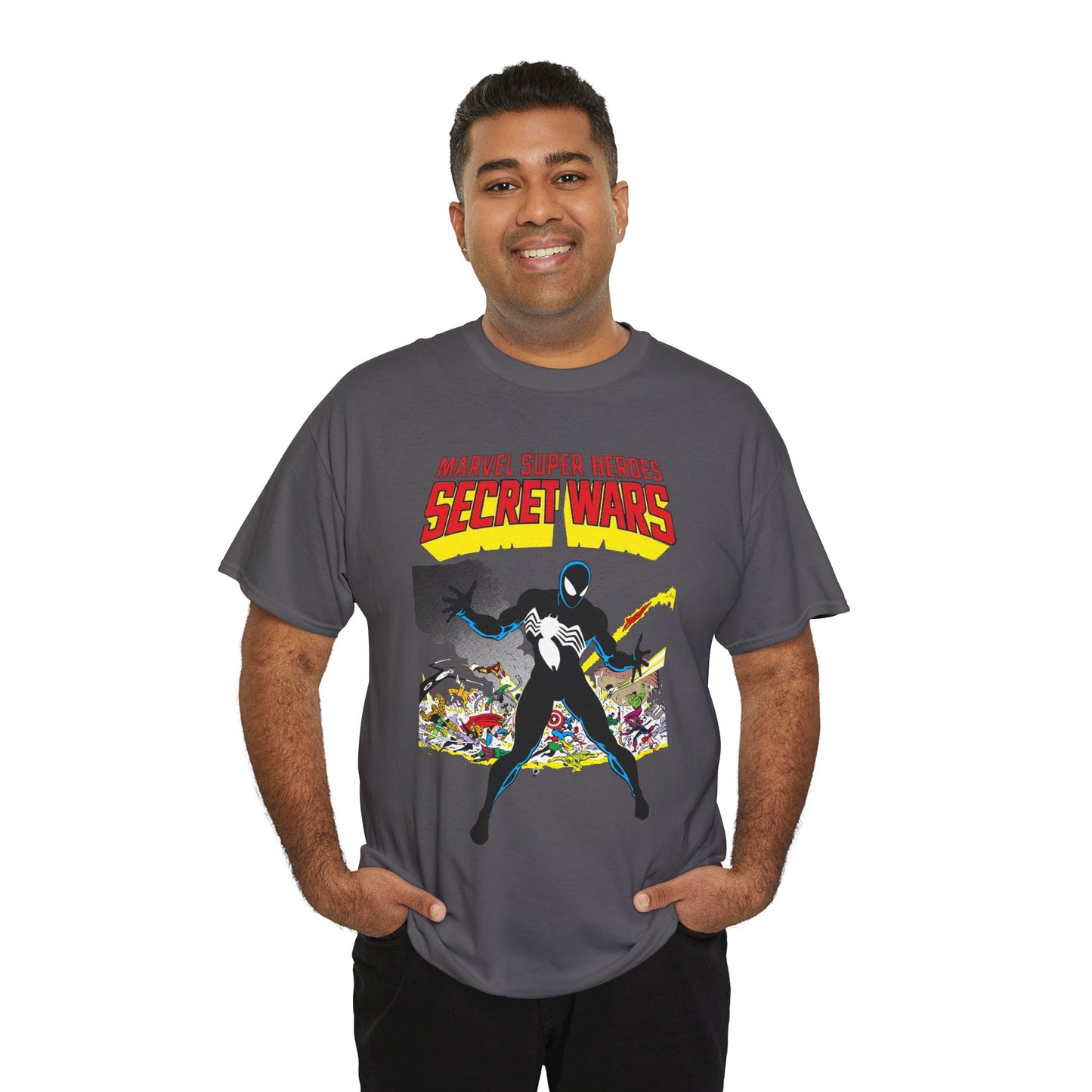 Secret Wars T-Shirt - Classic Marvel Comics Series - Alien Symbiote Spider-Man, 1st Appearance - Future Venom Story