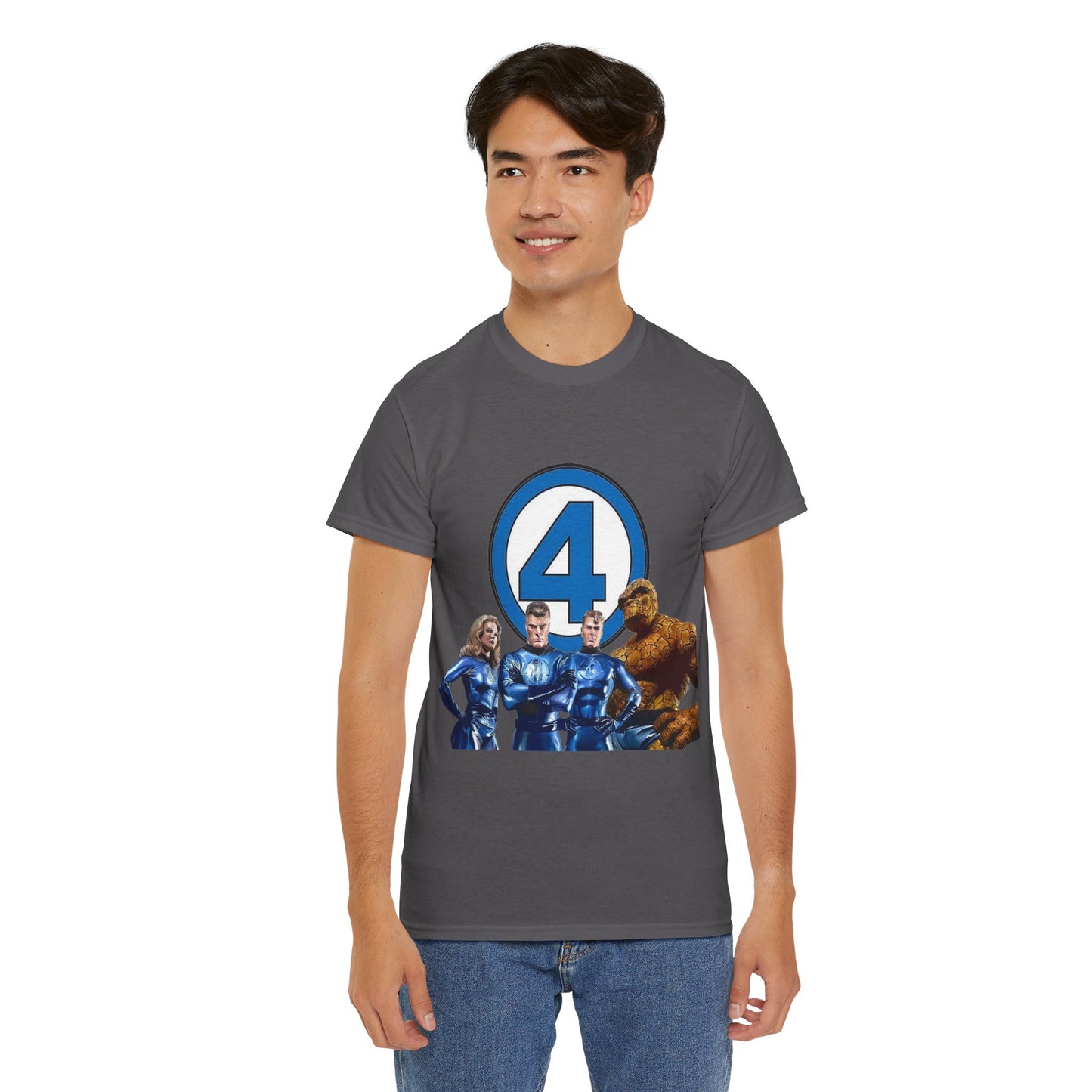 Fantastic Four T-Shirt - Alex Ross Art - 2025 MCU Movie - Iconic Marvel Comics Characters - Human Torch, Invisible Woman, The Thing, Reed Richards