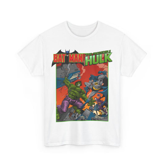 Batman Vs Incredible Hulk T-Shirt - DC Comics & Marvel - Joker - 1970s Team-Up