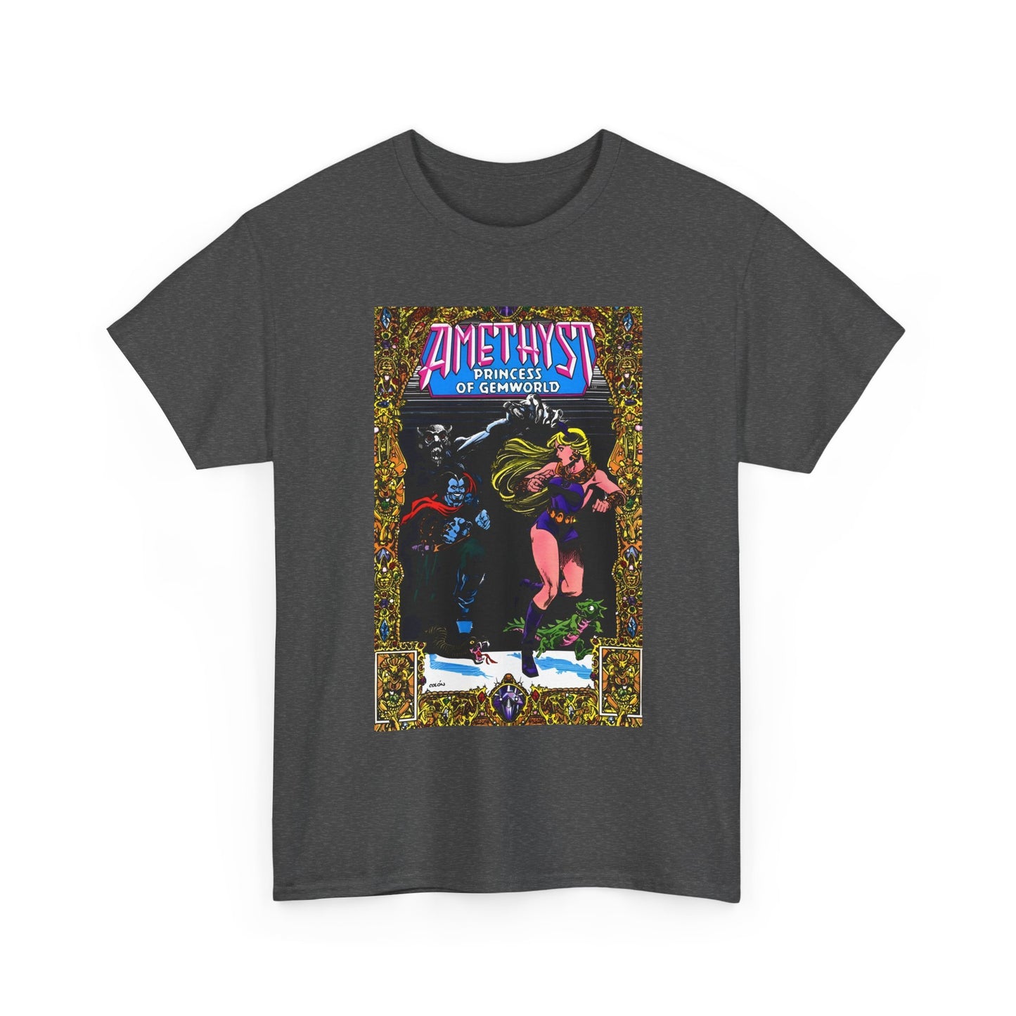 Amethyst Princess of Gemworld T-Shirt - Ernie Colon Art - Bejeweled Cover - Dark Opal - DC Comics