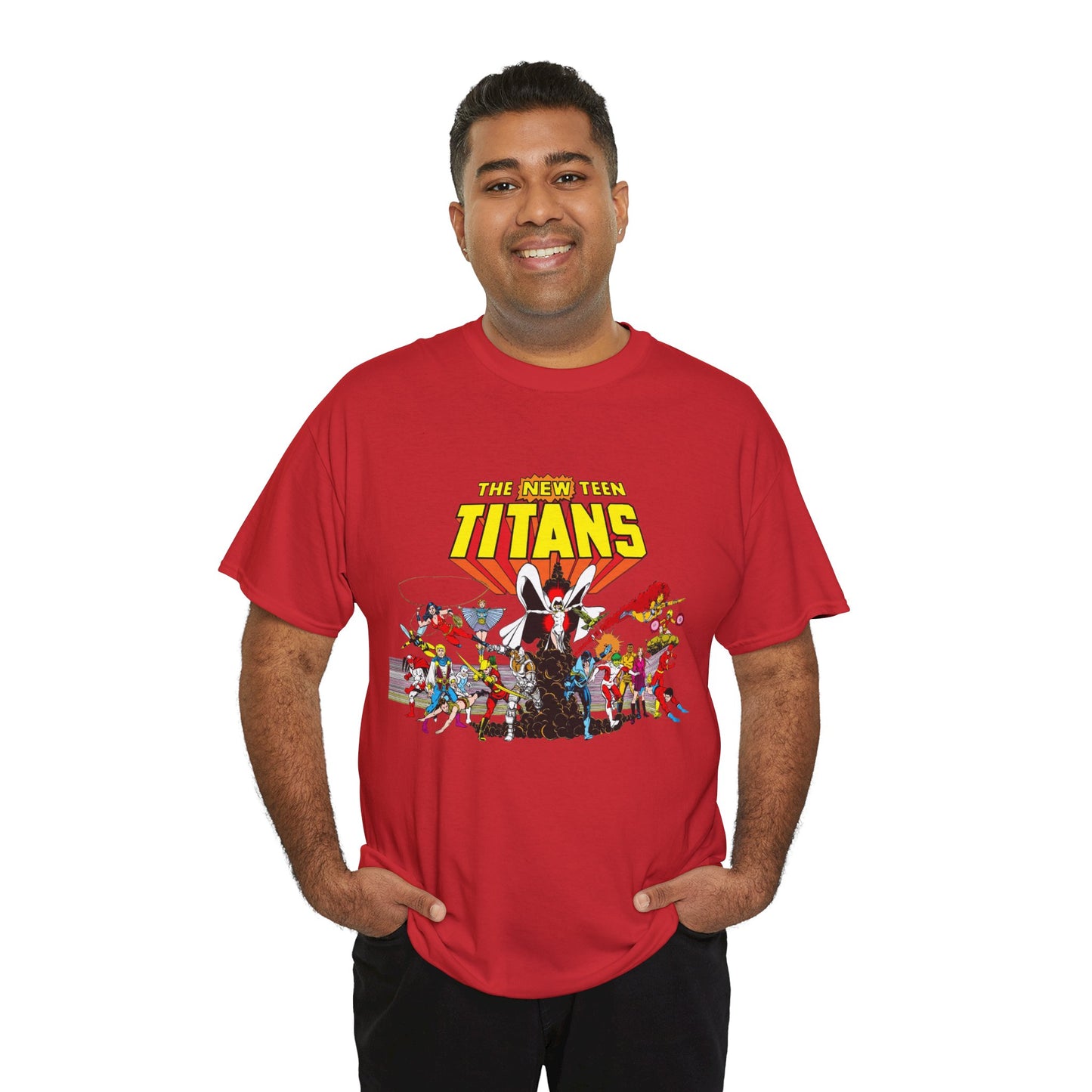 New Teen Titans T-Shirt - George Perez Art - Nightwing, Starfire, Cyborg, Speedy, Bumblebee, Hawk, Dove, Speedy, Wonder Girl, Terra, Lilith - DC Comics
